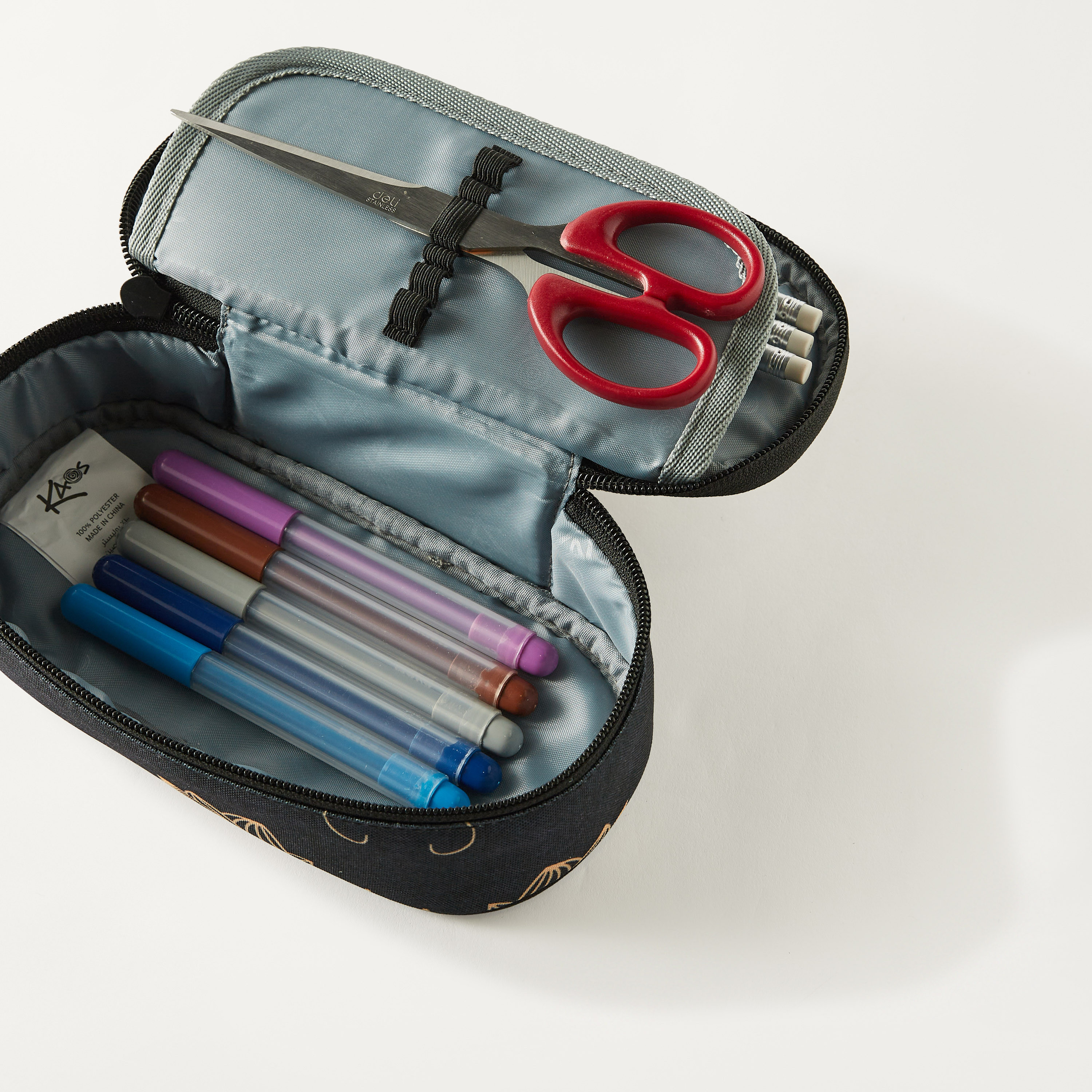 KAOS Floral Print Pencil Case with Zip Closure - 1-Year Warranty-school-stationery-pencilcases-image-5