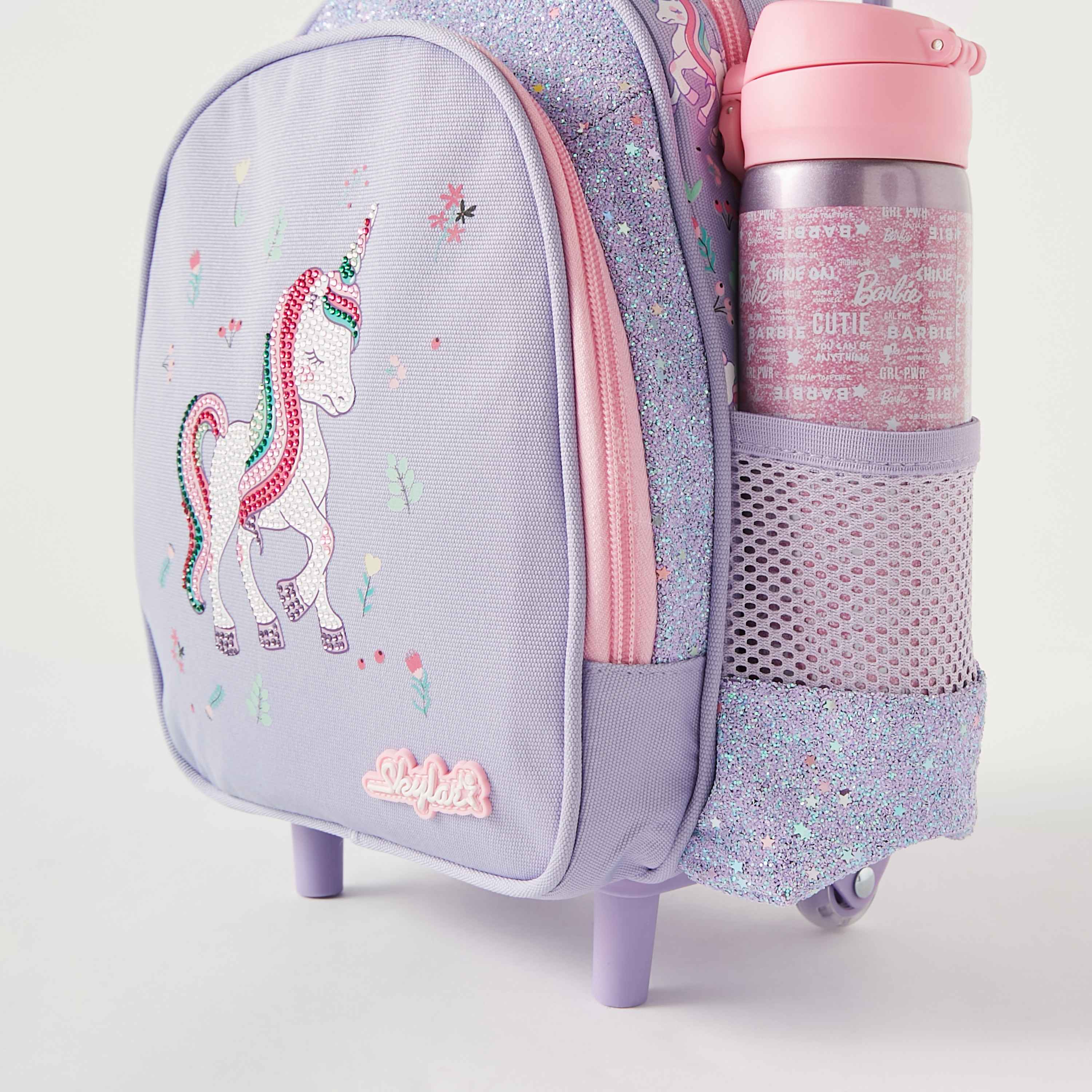 Skylar Unicorn Print Trolley Bag with Retractable Handle - 24x13x27 cms 1-Year Warranty-school-bagsandbackpacks-trolleybags-image-3