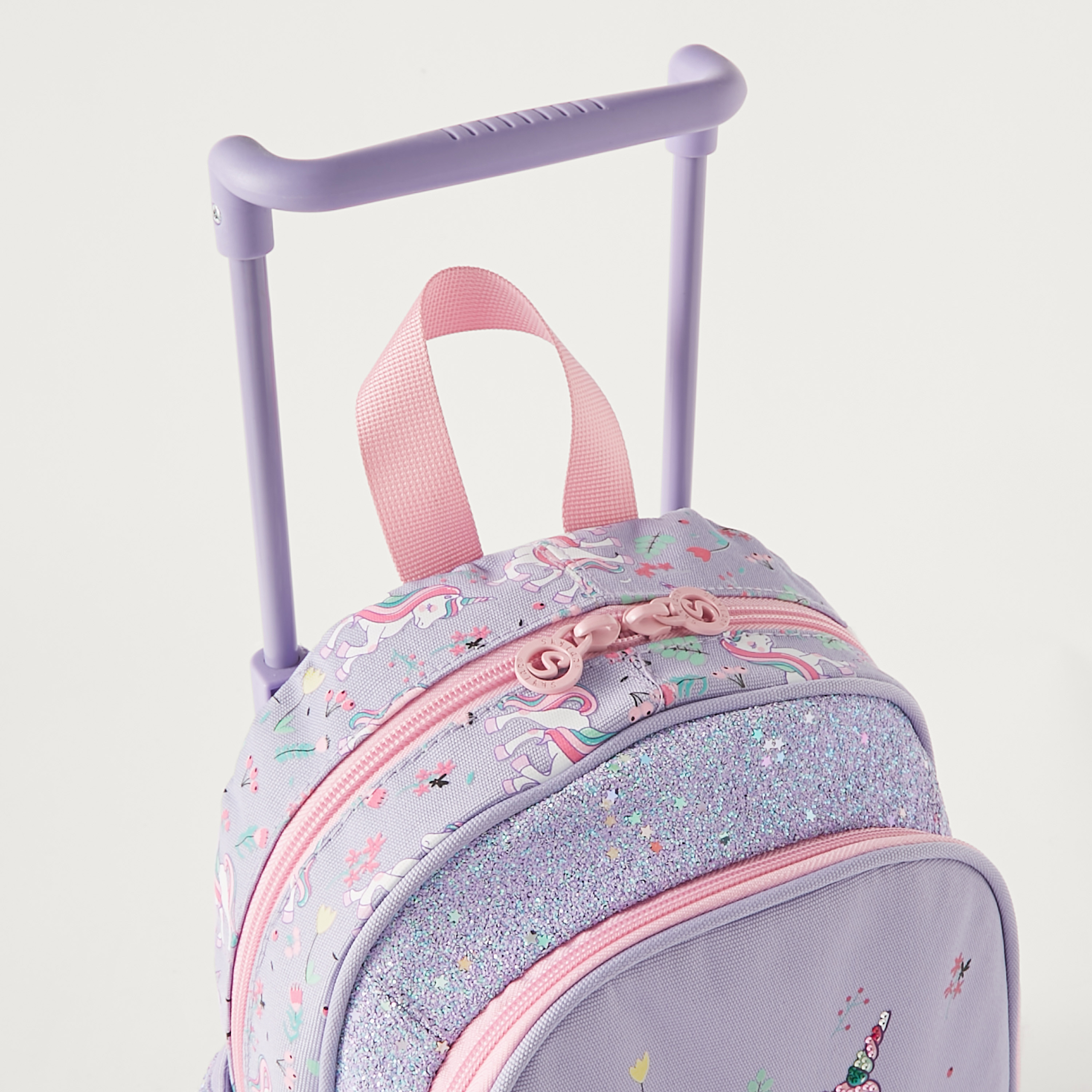 Skylar Unicorn Print Trolley Bag with Retractable Handle - 24x13x27 cms 1-Year Warranty-school-bagsandbackpacks-trolleybags-image-4