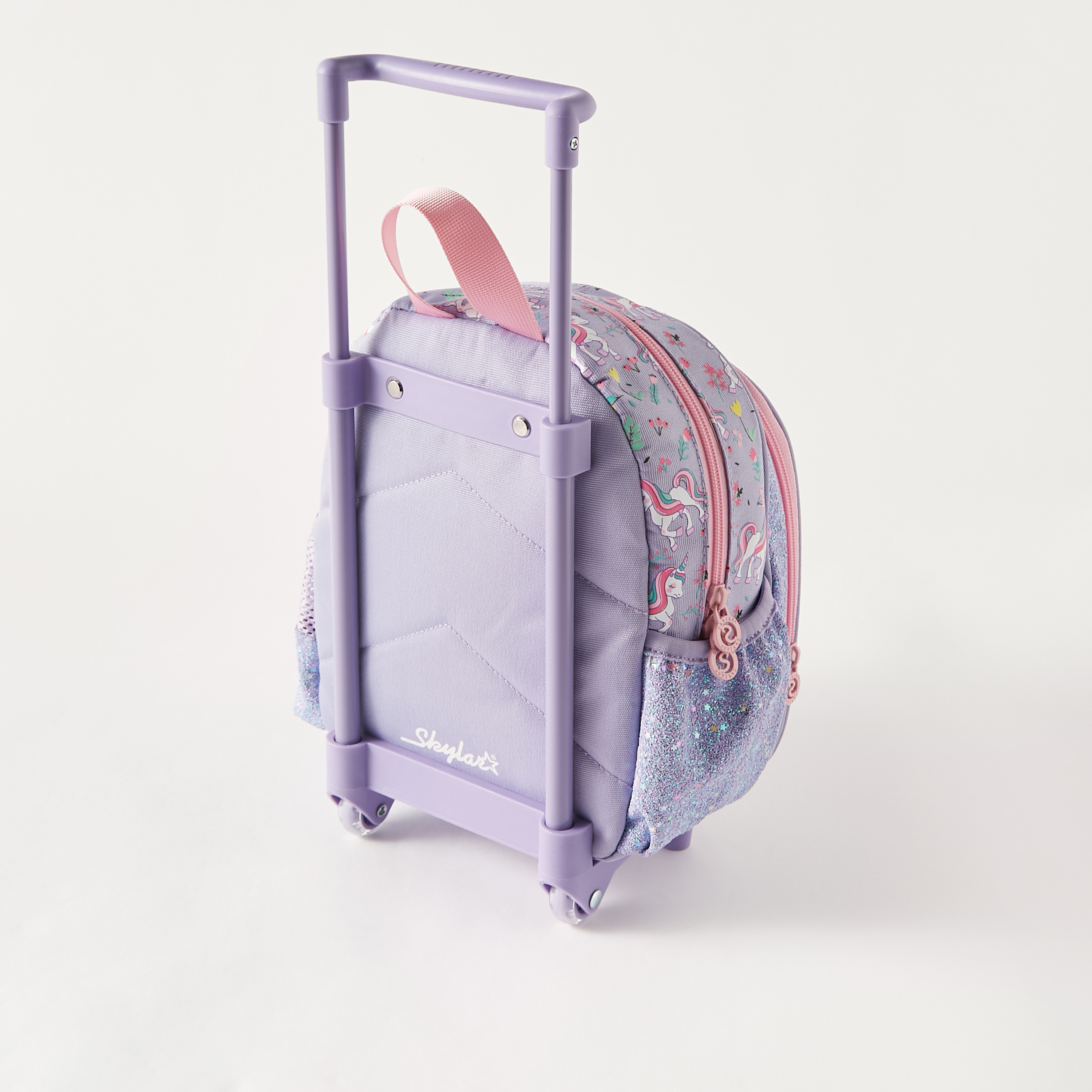 Skylar Unicorn Print Trolley Bag with Retractable Handle - 24x13x27 cms 1-Year Warranty-school-bagsandbackpacks-trolleybags-image-5