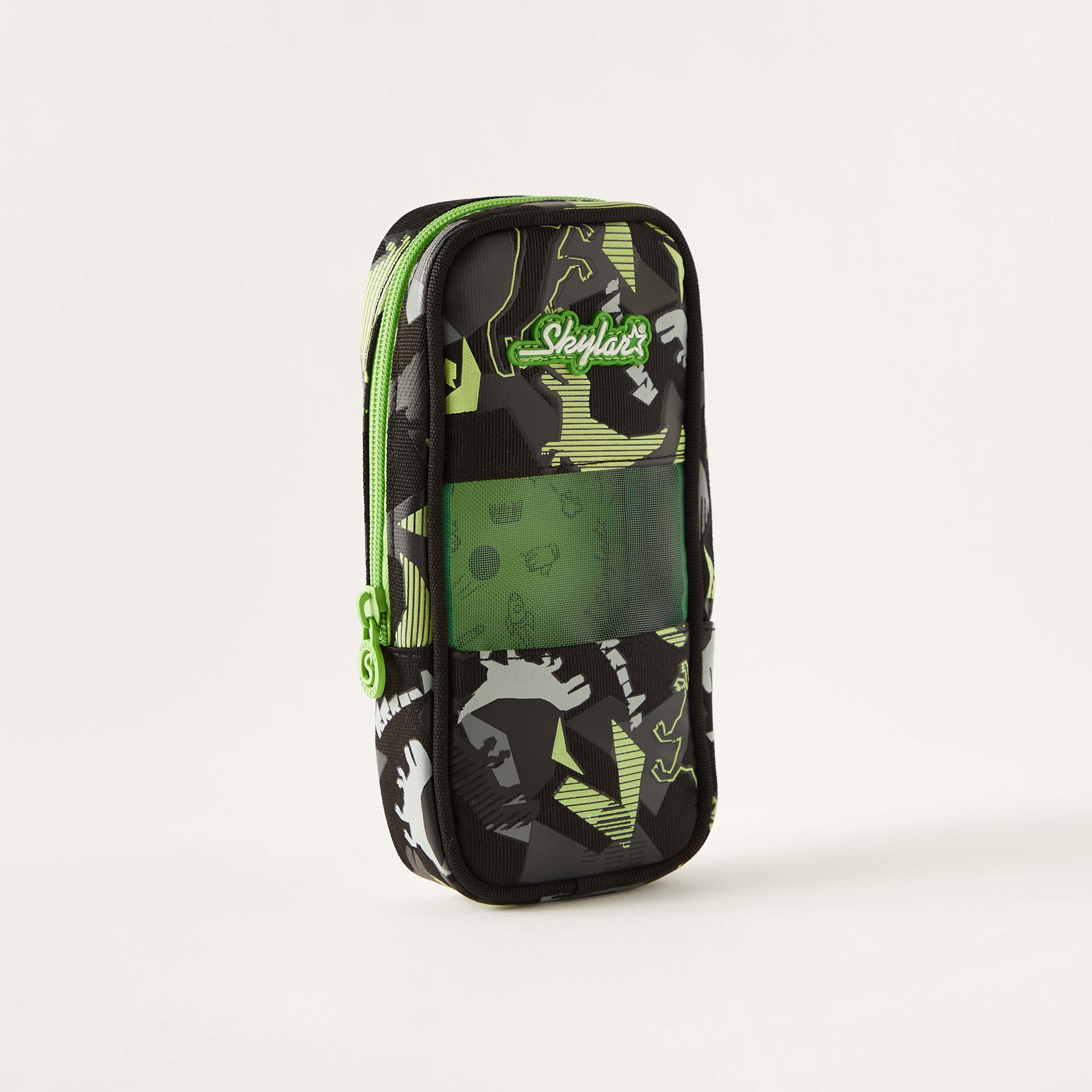 Skylar Dinosaur Print Glow-in-the-Dark Pencil Case - 1-Year Warranty-school-stationery-pencilcases-image-2