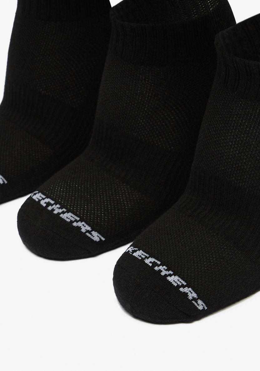 Skechers Logo Print Crew Length Sports Socks - Set of 3-Men%27s Socks-image-1