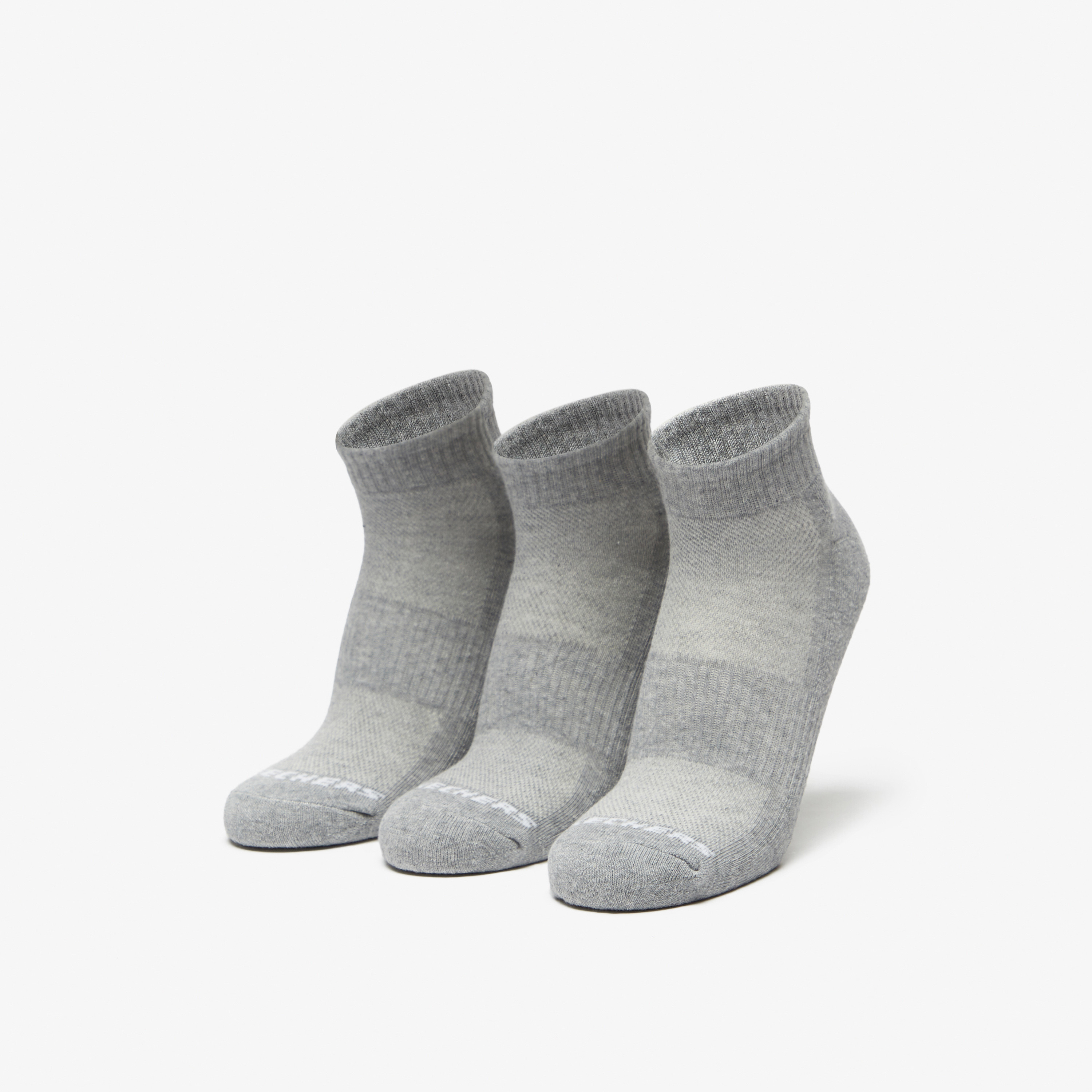 Skechers Logo Print Crew Length Sports Socks - Set of 3-men-socks-image-1