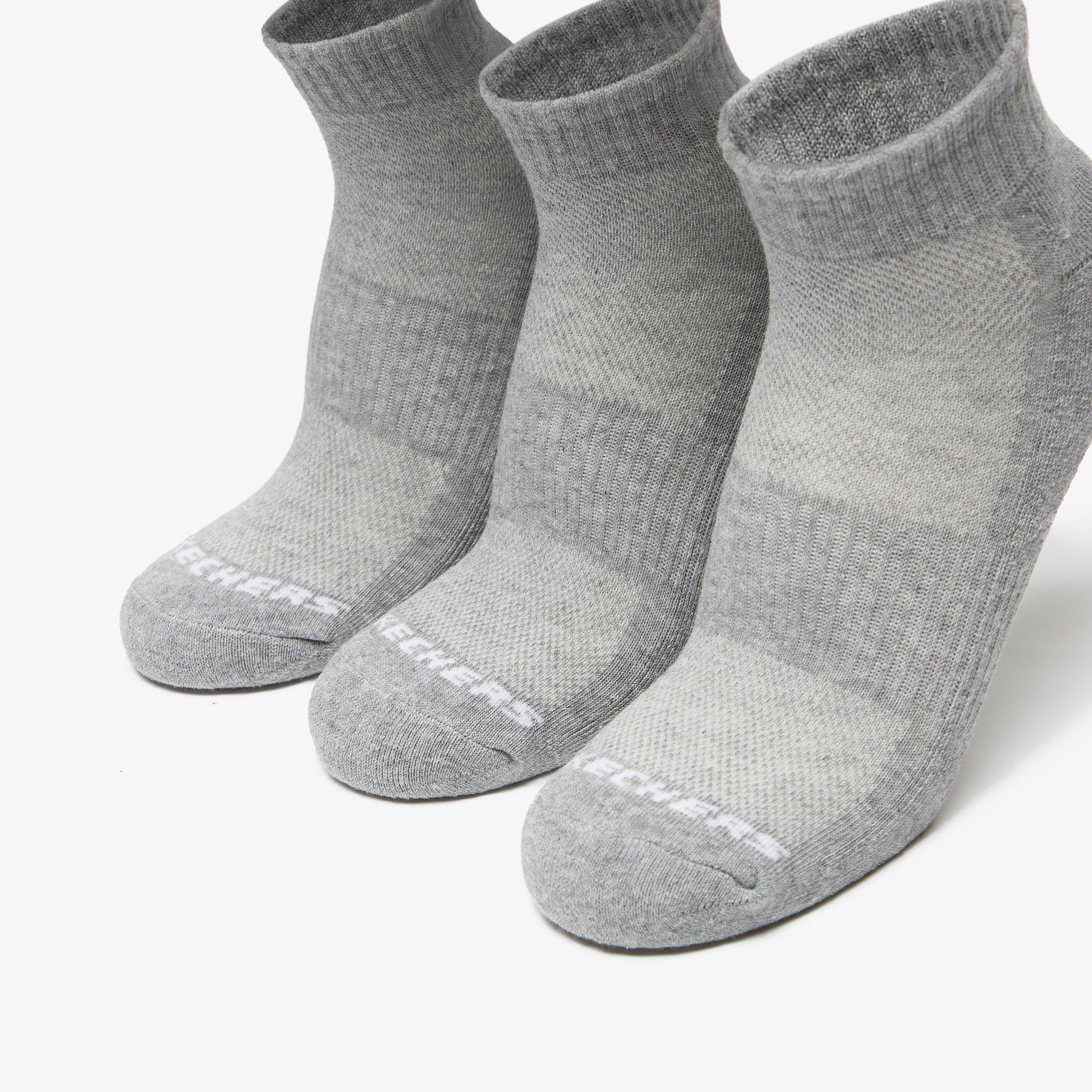 Skechers Logo Print Crew Length Sports Socks - Set of 3-men-socks-image-2