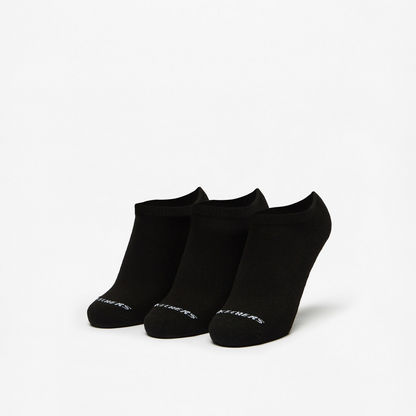 Skechers Logo Print Ankle Length Sports Socks - Set of 3-Women%27s Socks-image-0