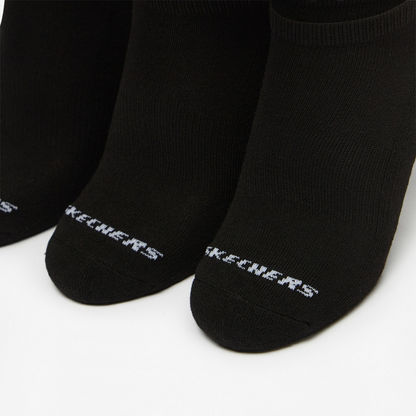Skechers Logo Print Ankle Length Sports Socks - Set of 3-Women%27s Socks-image-1