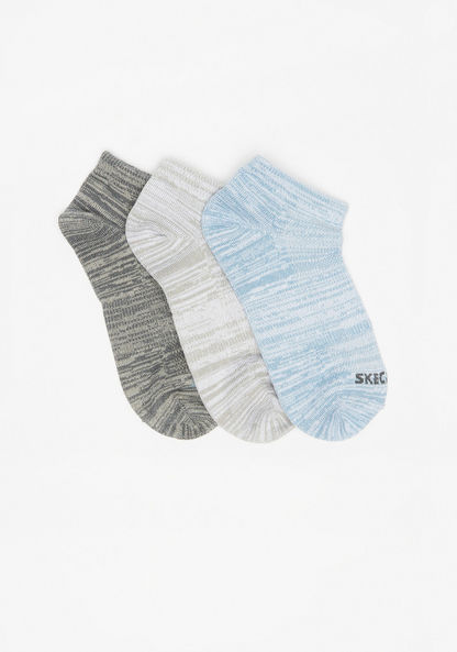 Skechers Logo Print Ankle Length Socks - Set of 3-Boy%27s Socks-image-1