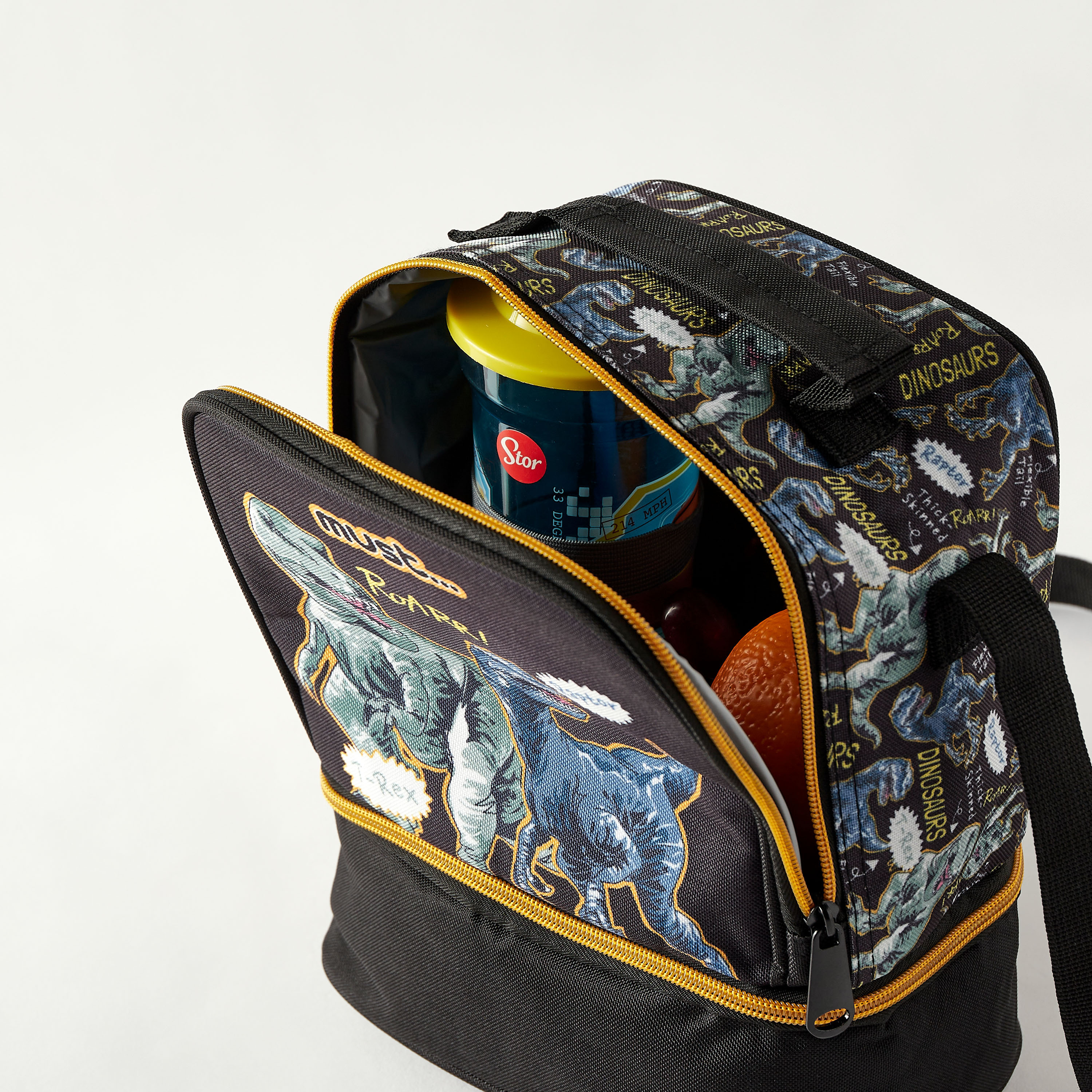 Must Dinosaur Print Insulated Lunch Bag with Adjustable Strap and Zip Closure - 2-Year Warranty-school-lunchessentials-lunchbags-image-5