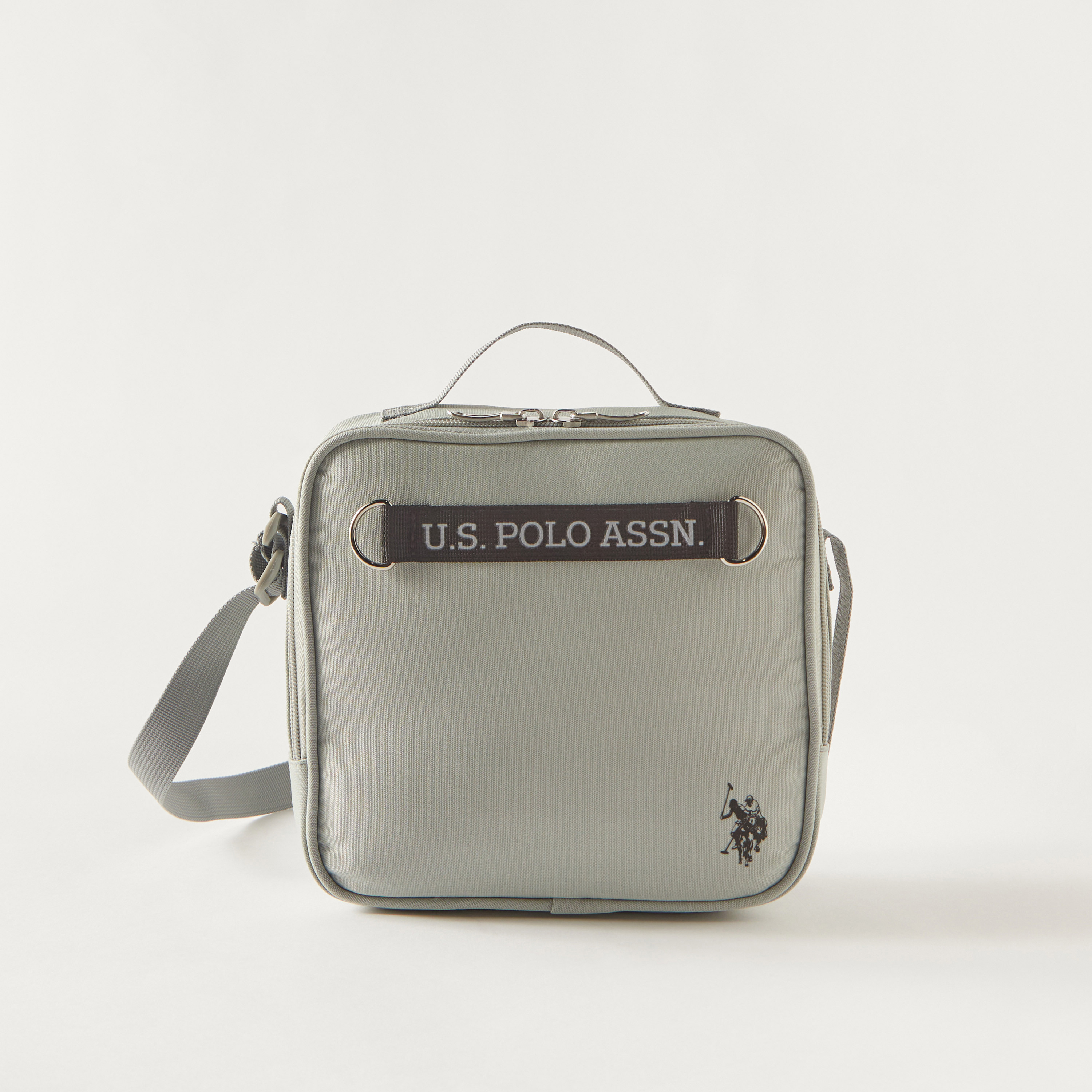 US Polo Logo Detail Lunch Bag with Zipper Closure and Adjustable Strap - 1-Year Warranty-school-lunchessentials-lunchbags-image-1