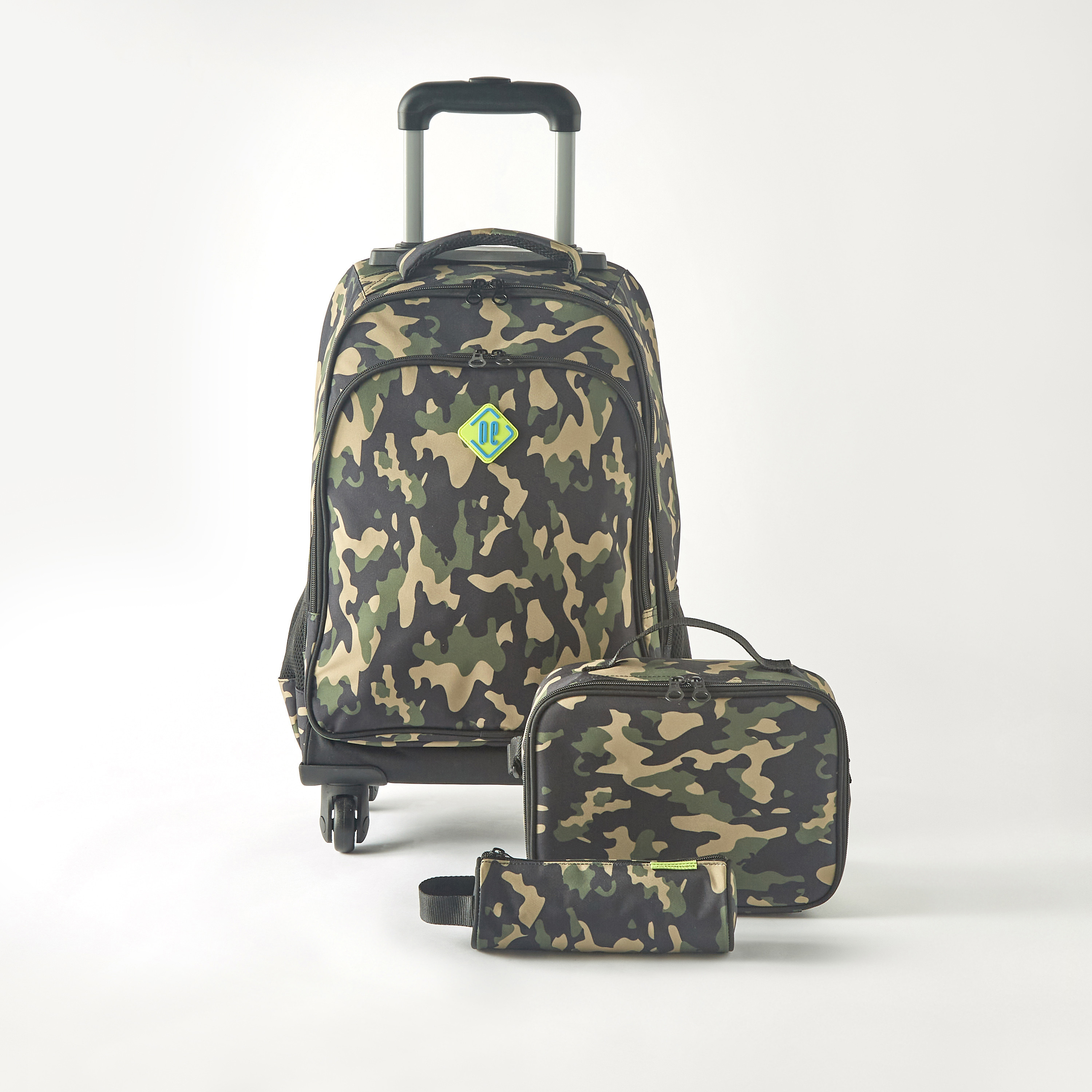New Expression Camouflage Print Trolley Backpack with Lunch Bag and Pencil Pouch - 1-Year Warranty-school-bagsandbackpacks-sets-image-1
