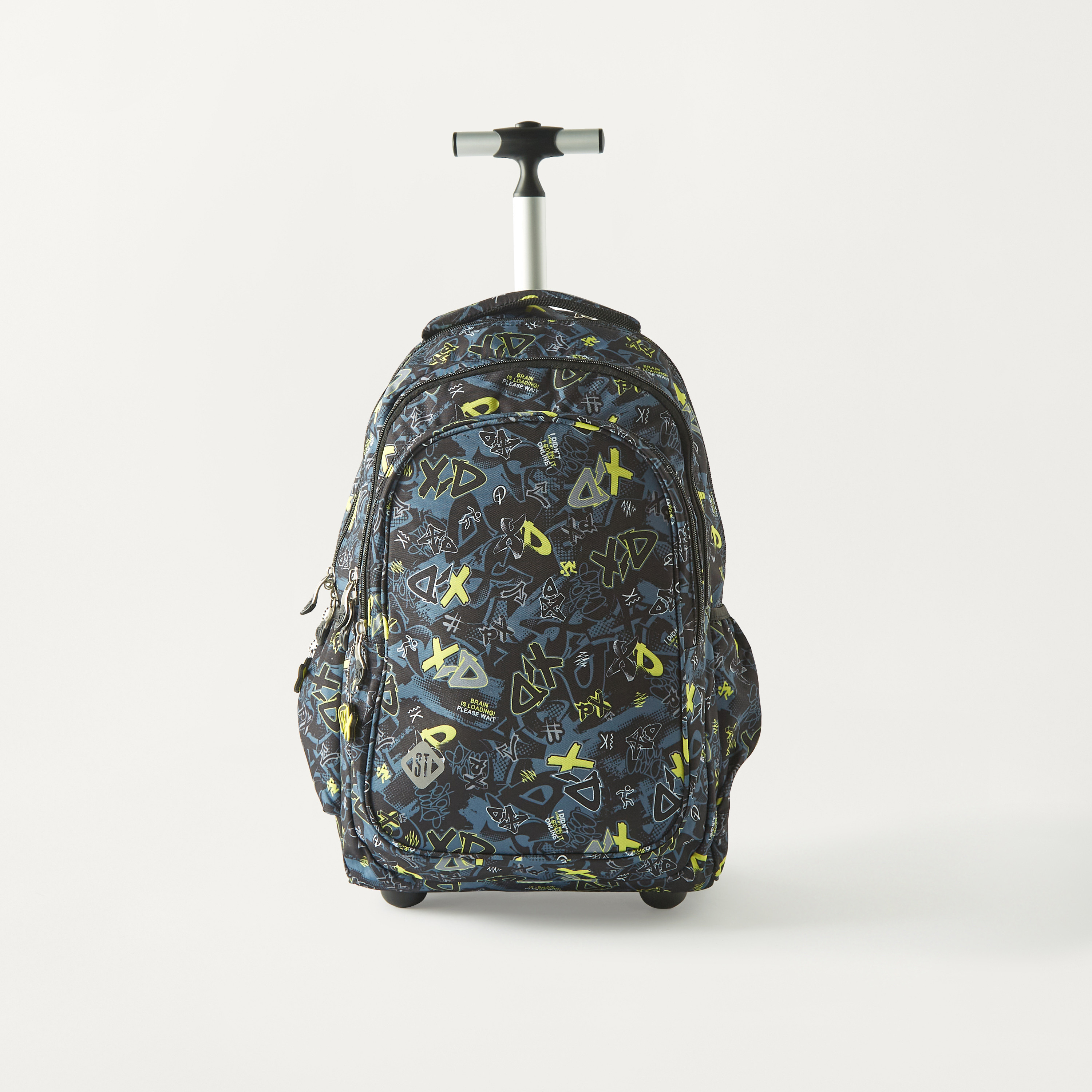 St.Right Printed 18-inch Trolley Backpack with Retractable Handle - 32x25x47 cms 2-Year Warranty-school-bagsandbackpacks-trolleybags-image-1