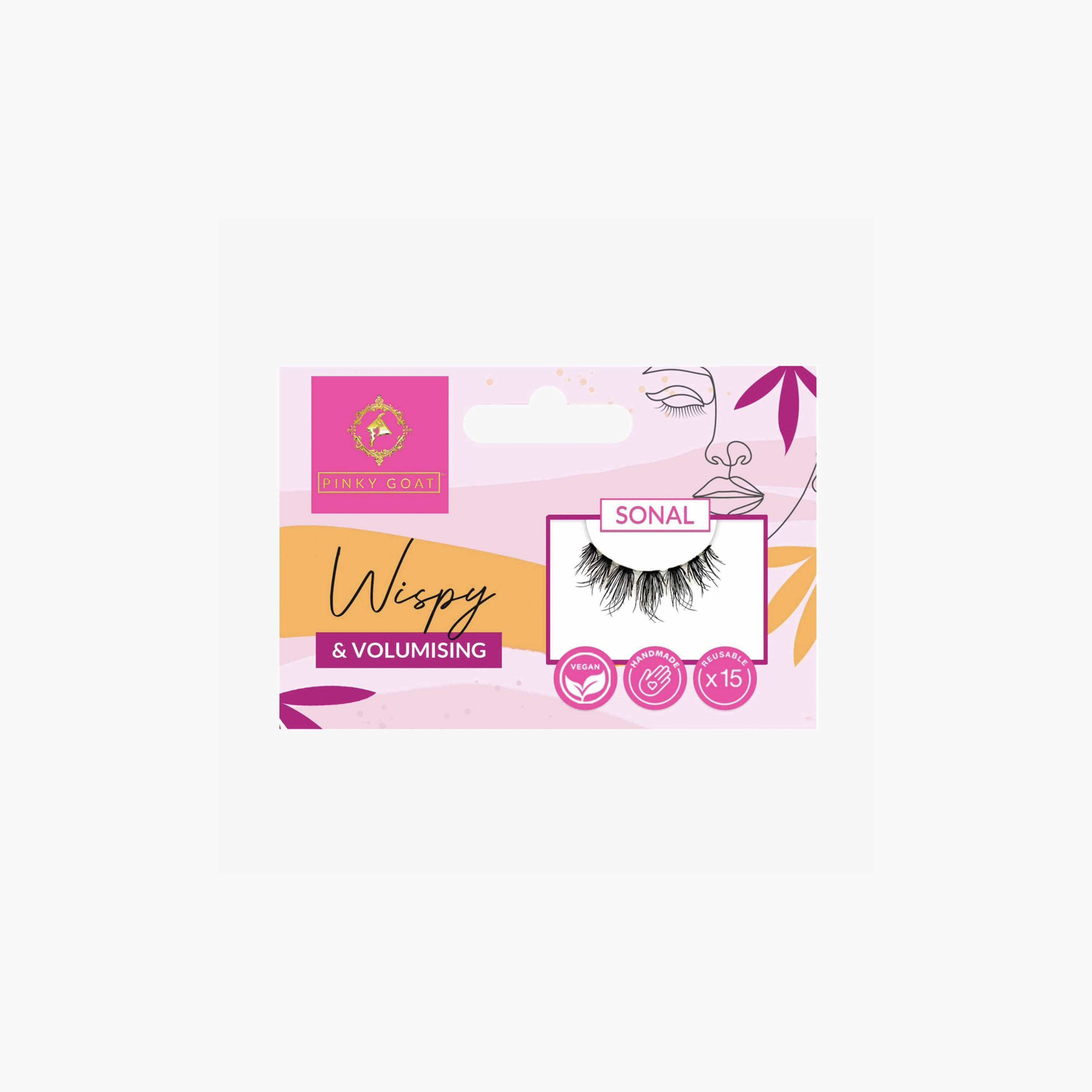 Pinky Goat Sonal Wispy and Volumising Vegan False Lashes-beautyandpersonalcare-makeup-eyes-falselashes-image-1