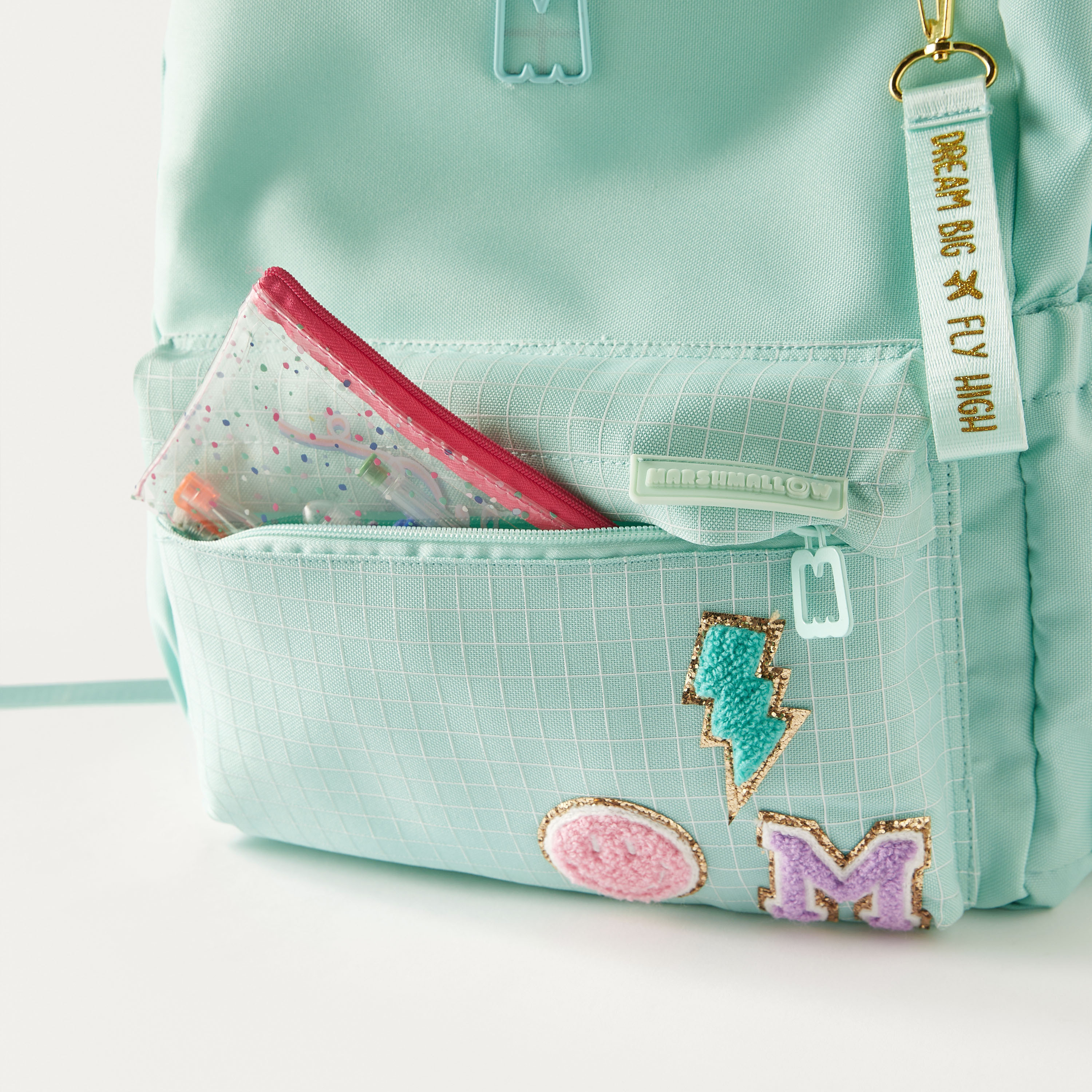 شنطة ظهر مطرزة مع مقلمة من مارشميلو - 16x31x43 سم - ضمان سنة واحدة-school-bagsandbackpacks-backpacks-image-7