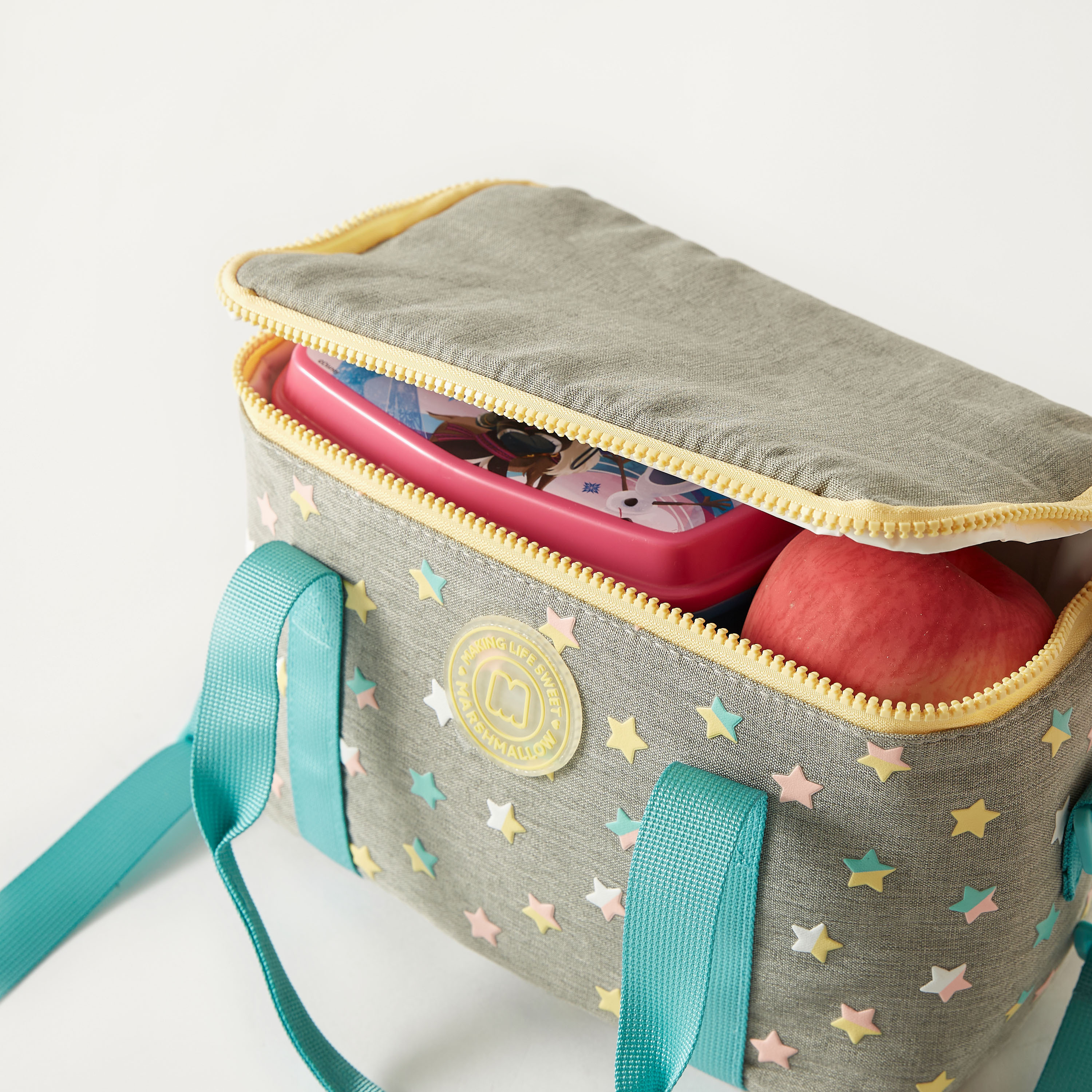MARSHMALLOW Star Print Lunch Bag with Adjustable Strap - 1-Year Warranty-school-lunchessentials-lunchbags-image-6