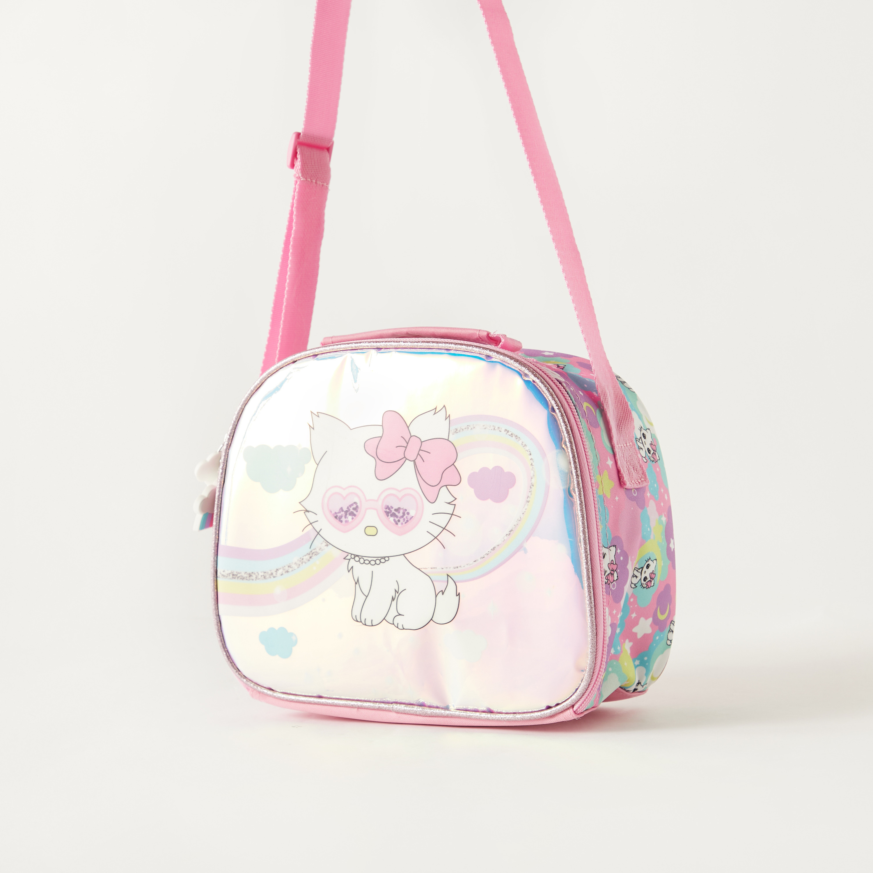 LOVE COLLECTION Charmmy Print Lunch Bag with Adjustable Strap - 25x20x11 cms 3-Year Warranty-school-lunchessentials-lunchbags-image-2
