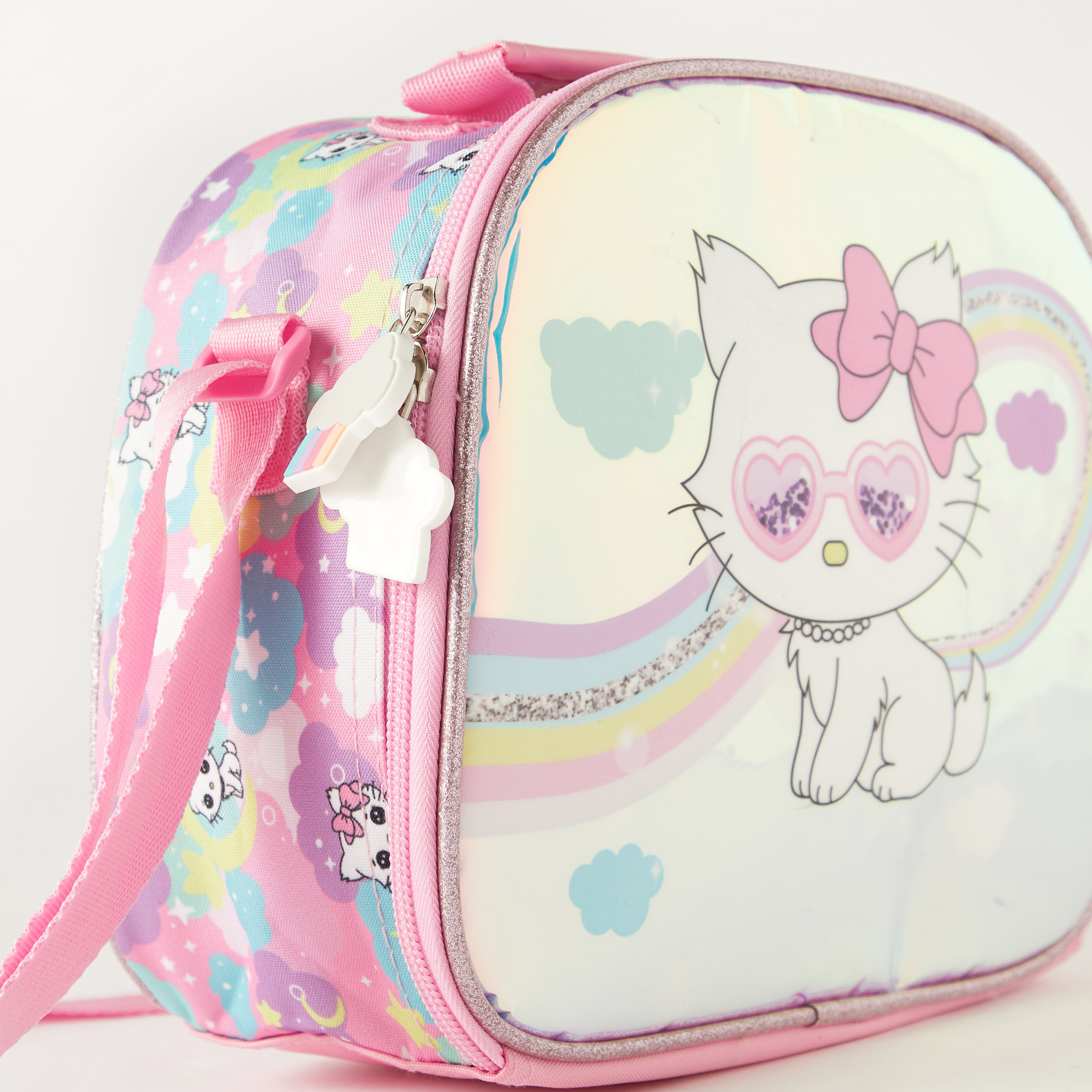 LOVE COLLECTION Charmmy Print Lunch Bag with Adjustable Strap - 25x20x11 cms 3-Year Warranty-school-lunchessentials-lunchbags-image-3