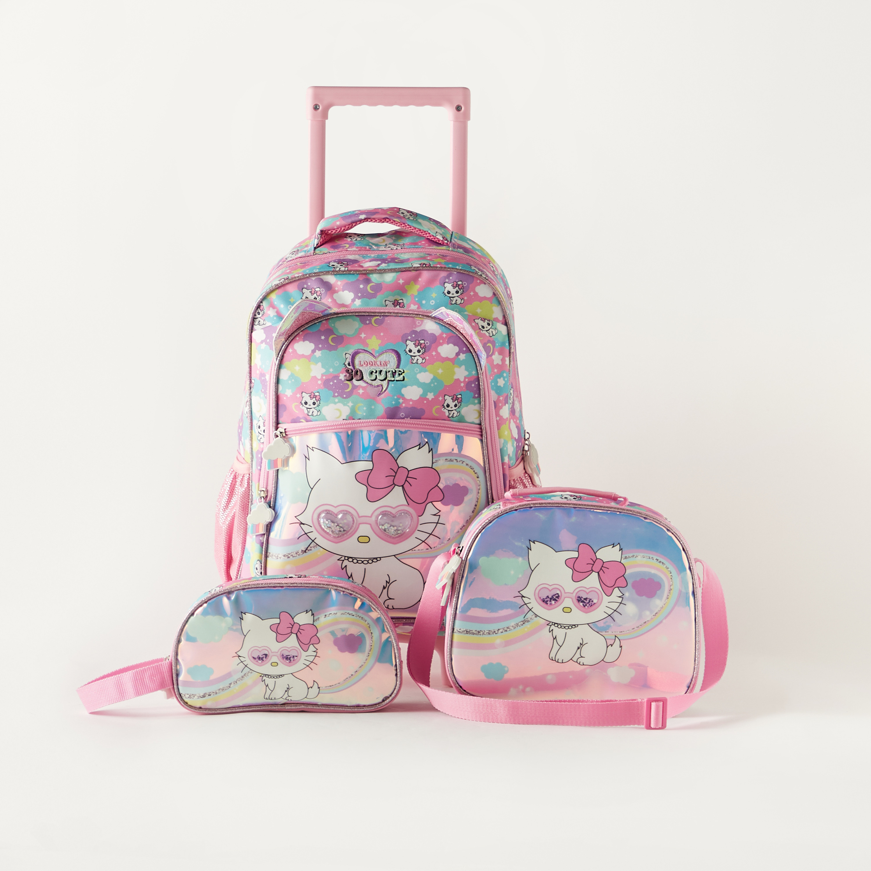 LOVE COLLECTION Charmmy Print Lunch Bag with Adjustable Strap - 25x20x11 cms 3-Year Warranty-school-lunchessentials-lunchbags-image-4