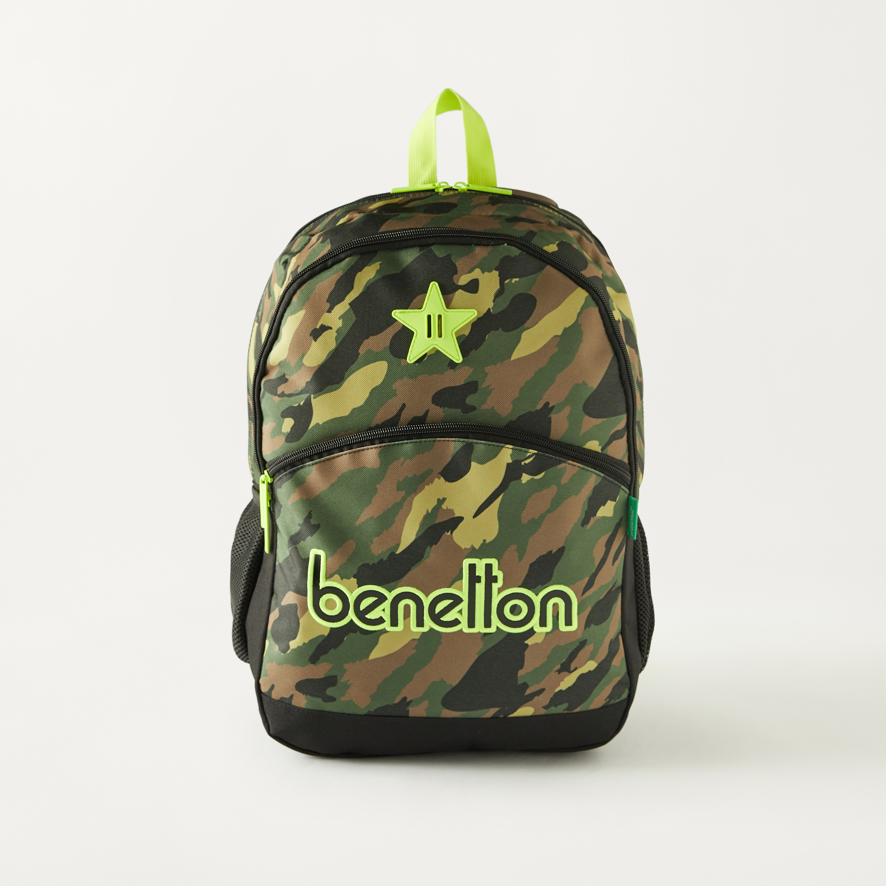 United Colors of Benetton Camouflage Print 18-inch Backpack - 46x31x13 cms 1-Year Warranty-school-bagsandbackpacks-backpacks-image-1