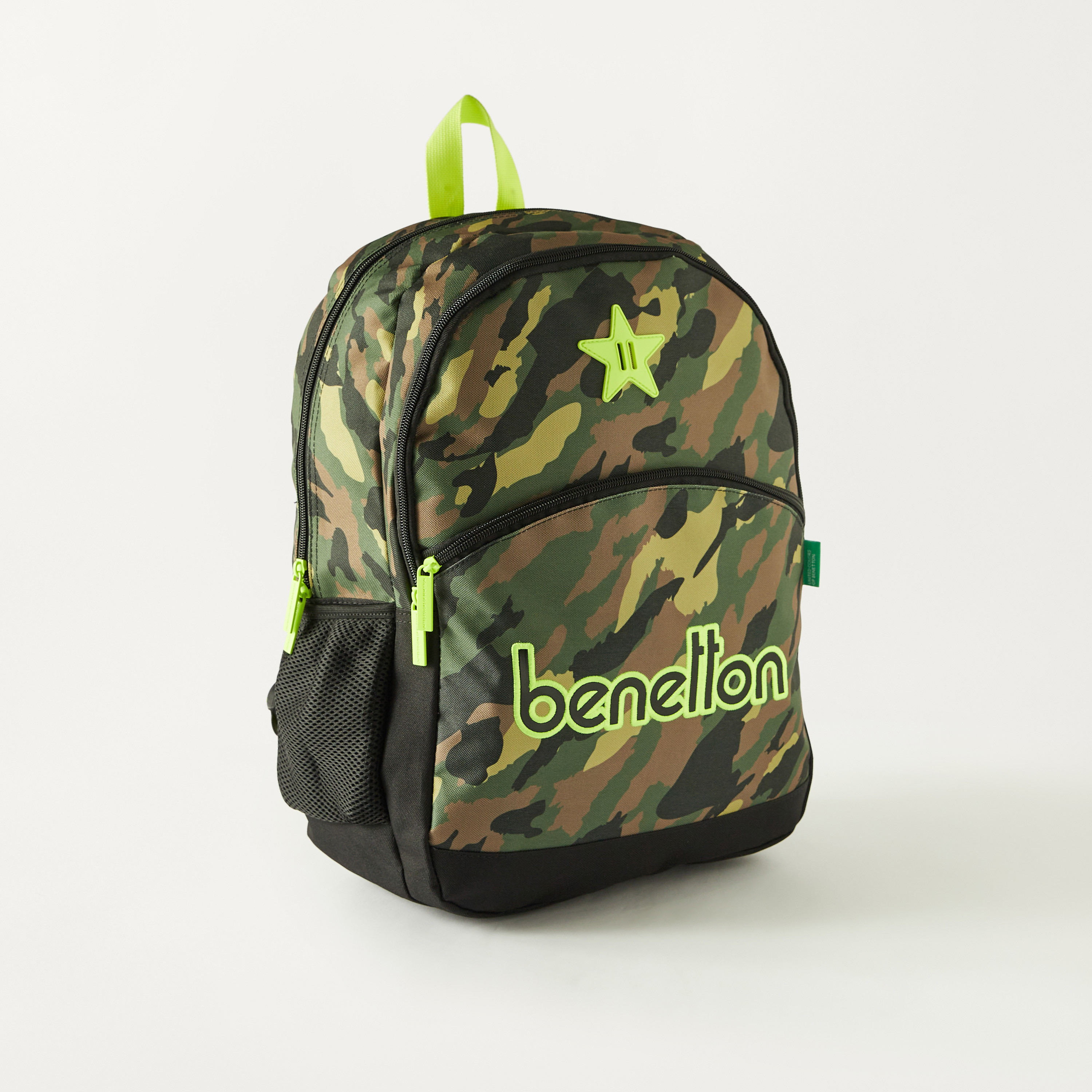 United Colors of Benetton Camouflage Print 18-inch Backpack - 46x31x13 cms 1-Year Warranty-school-bagsandbackpacks-backpacks-image-2