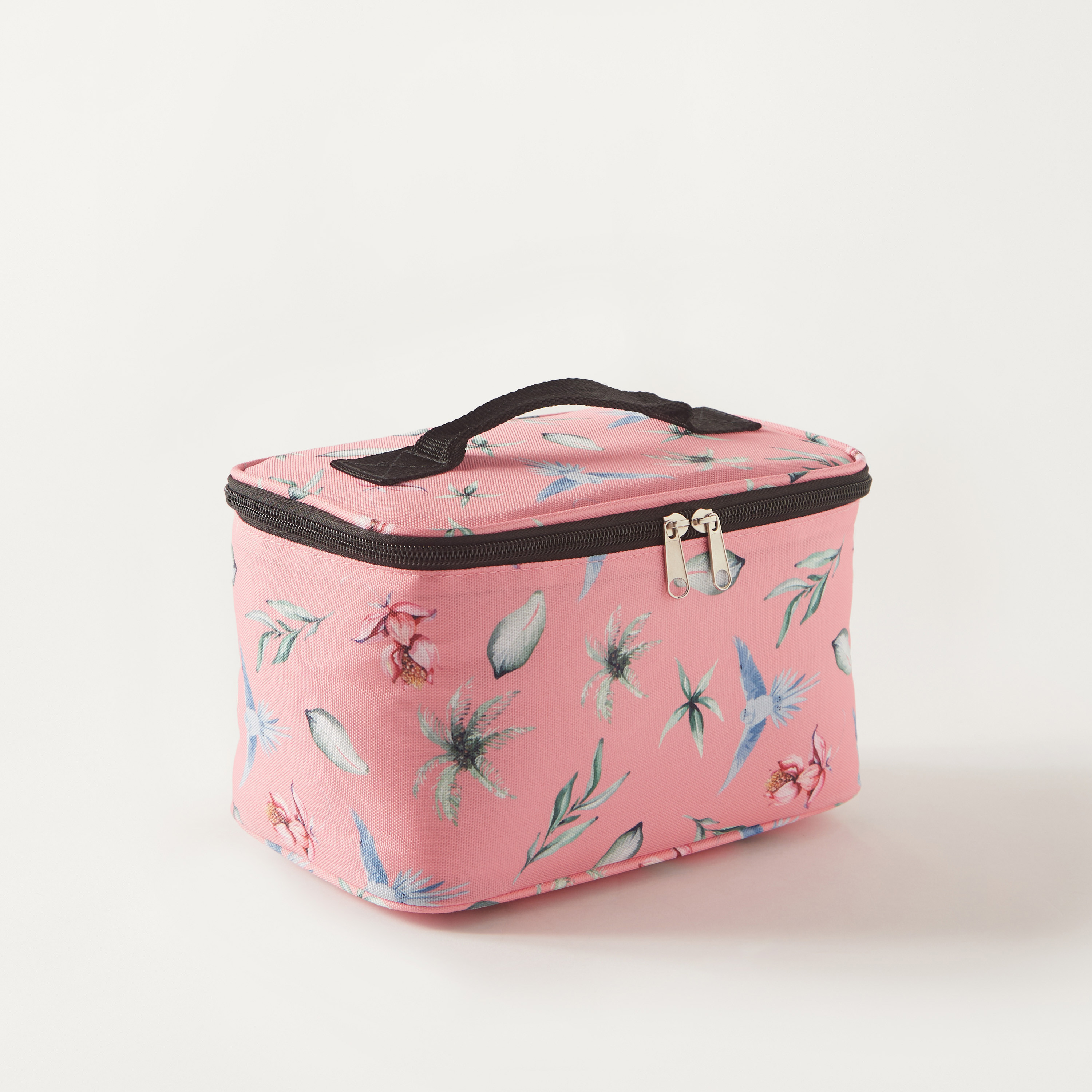 All-Over Botanical Print Insulated Lunch Bag with Handle and Zip Closure - 1-Year Warranty-school-lunchessentials-lunchbags-image-2