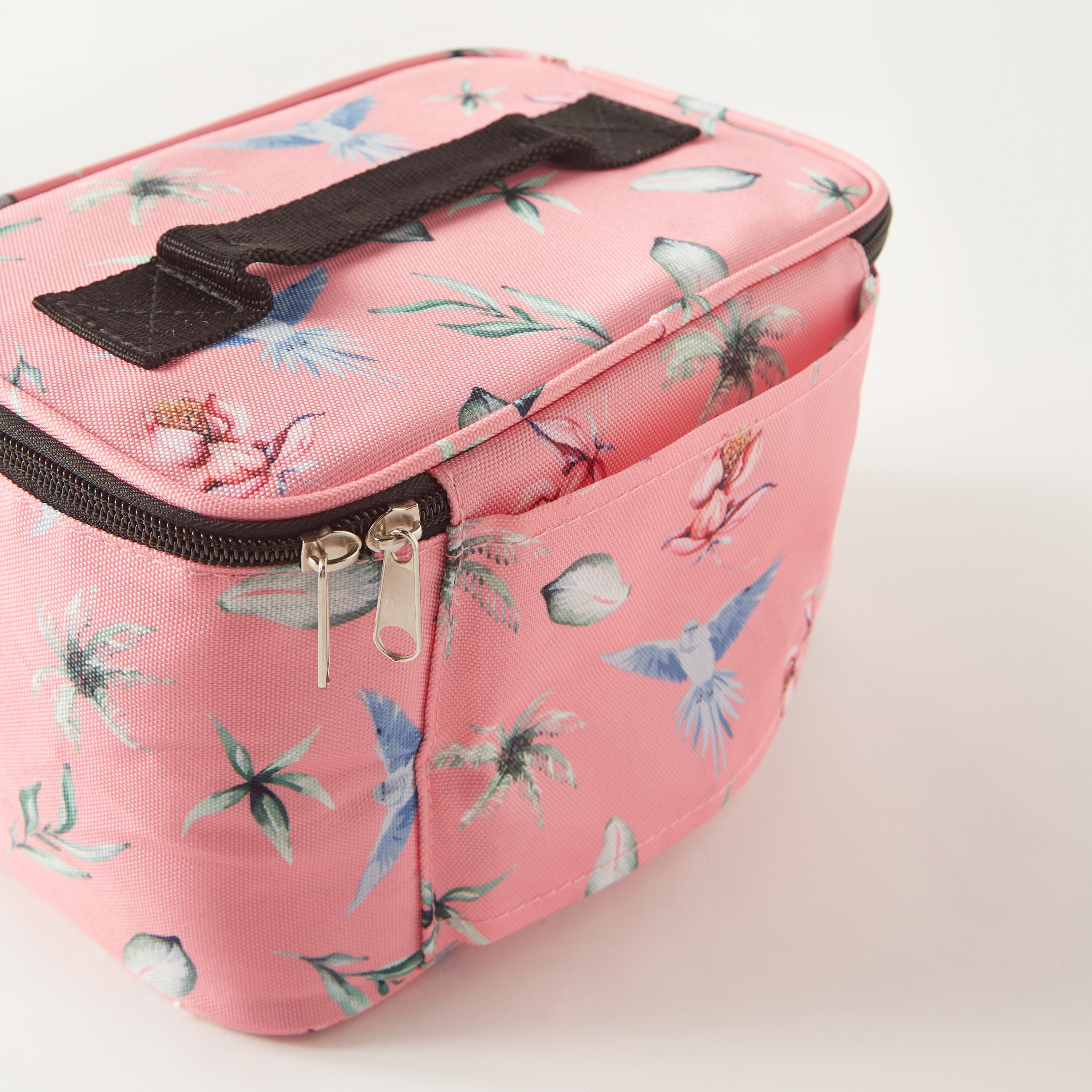 All-Over Botanical Print Insulated Lunch Bag with Handle and Zip Closure - 1-Year Warranty-school-lunchessentials-lunchbags-image-3