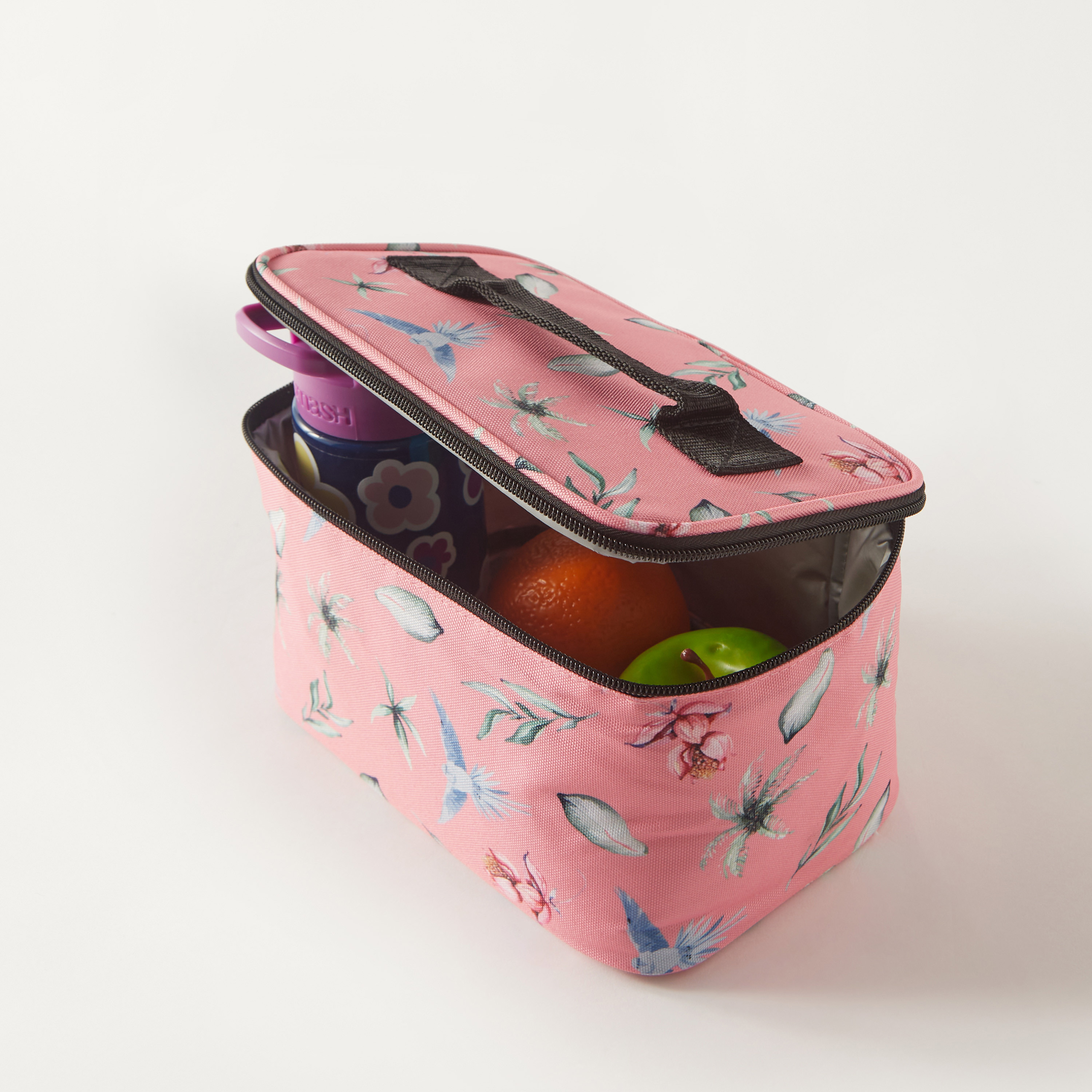 All-Over Botanical Print Insulated Lunch Bag with Handle and Zip Closure - 1-Year Warranty-school-lunchessentials-lunchbags-image-5