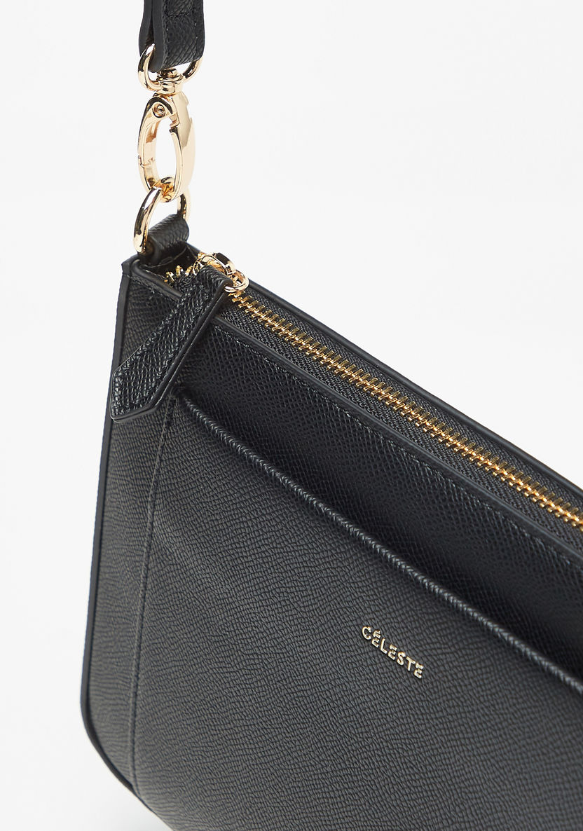 Celeste Solid Crossbody Bag with Zip Closure-Women%27s Handbags-image-2
