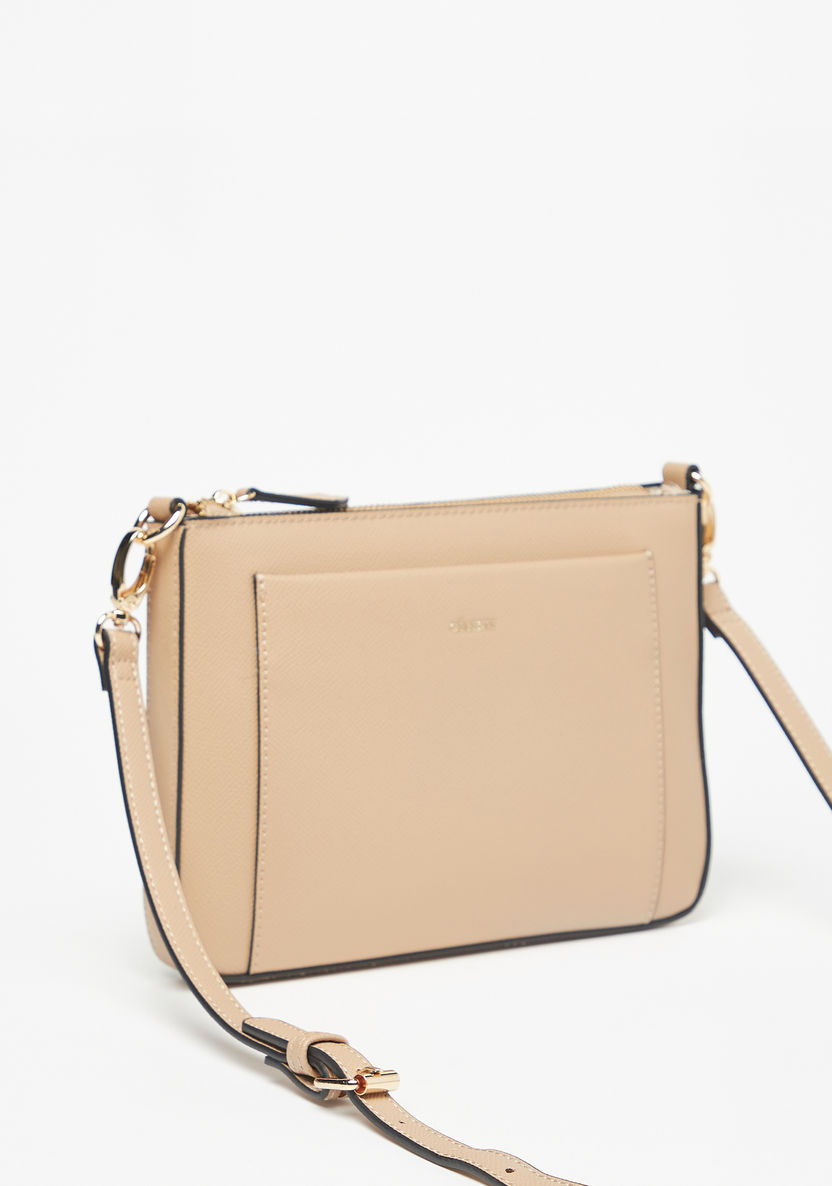 Celeste Solid Crossbody Bag with Zip Closure-Women%27s Handbags-image-1