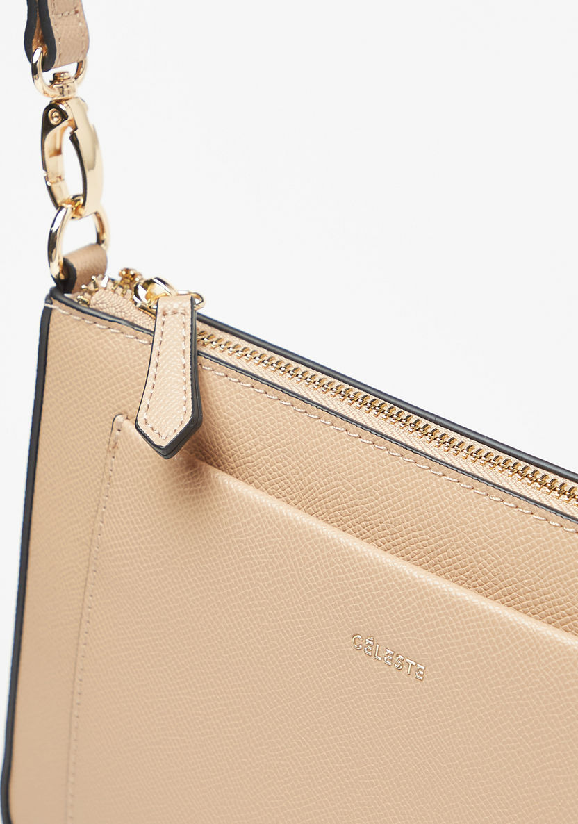 Celeste Solid Crossbody Bag with Zip Closure-Women%27s Handbags-image-2