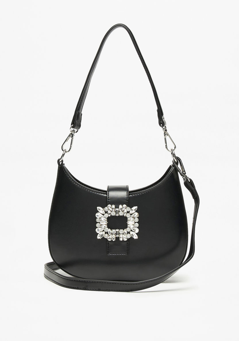 Celeste Embellished Shoulder Bag with Detachable Straps-Women%27s Handbags-image-1