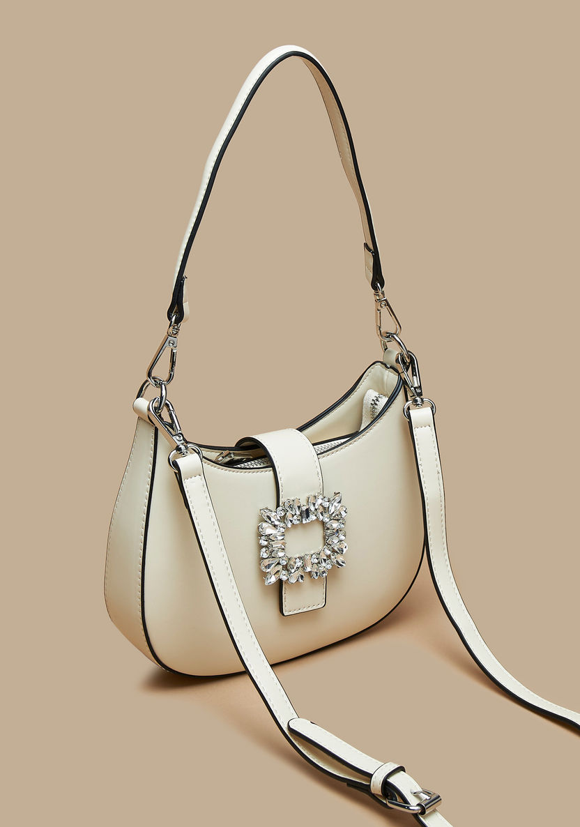 Celeste Embellished Shoulder Bag with Detachable Straps-Women%27s Handbags-image-2