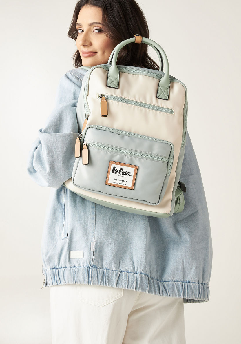 Lee Cooper Colourblock Backpack with Adjustable Shoulder Straps-Women%27s Backpacks-image-0