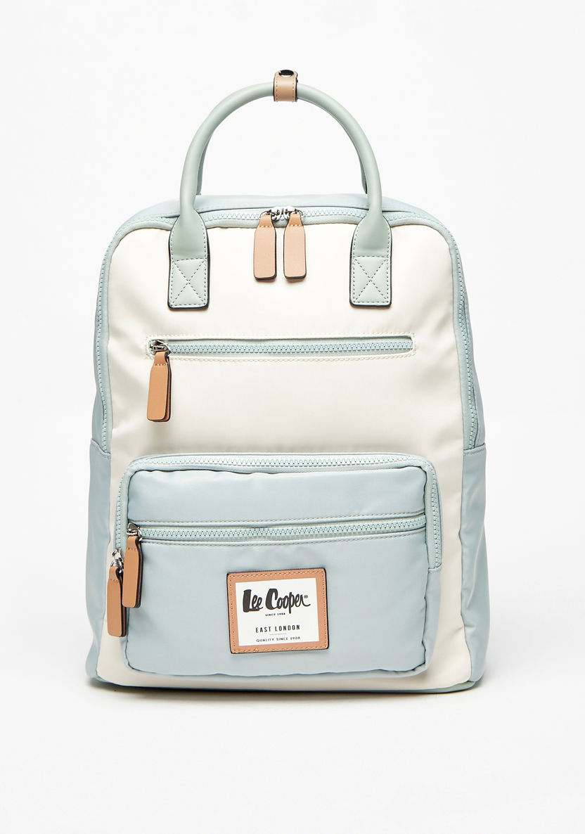 Lee Cooper Colourblock Backpack with Adjustable Shoulder Straps-Women%27s Backpacks-image-1