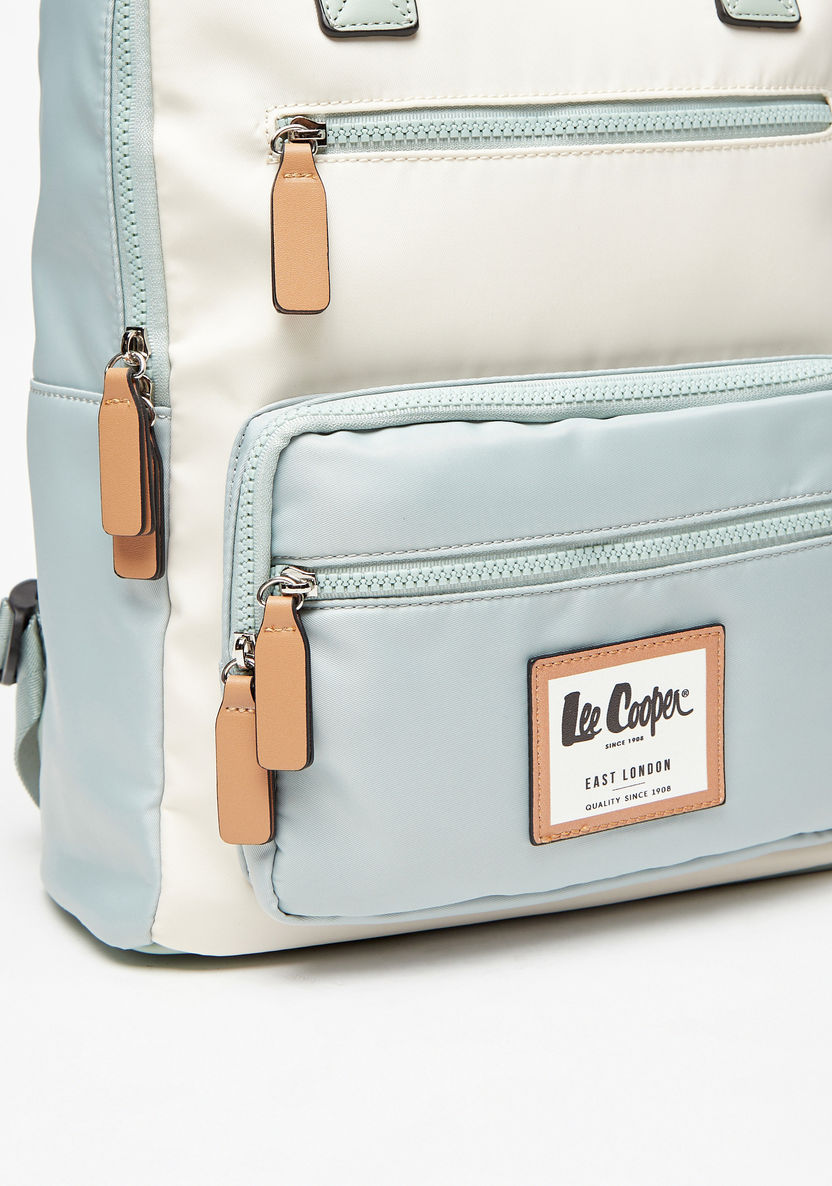 Lee Cooper Colourblock Backpack with Adjustable Shoulder Straps-Women%27s Backpacks-image-3