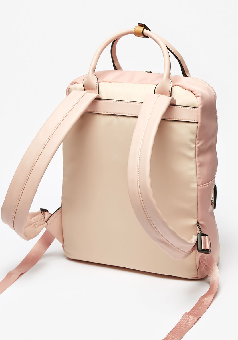 Lee Cooper Colourblock Backpack with Adjustable Shoulder Straps-Women%27s Backpacks-image-1