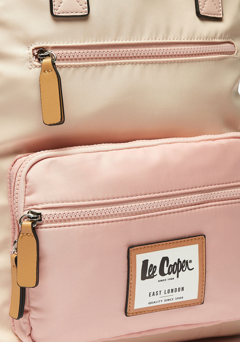 Lee Cooper Colourblock Backpack with Adjustable Shoulder Straps-Women%27s Backpacks-image-2