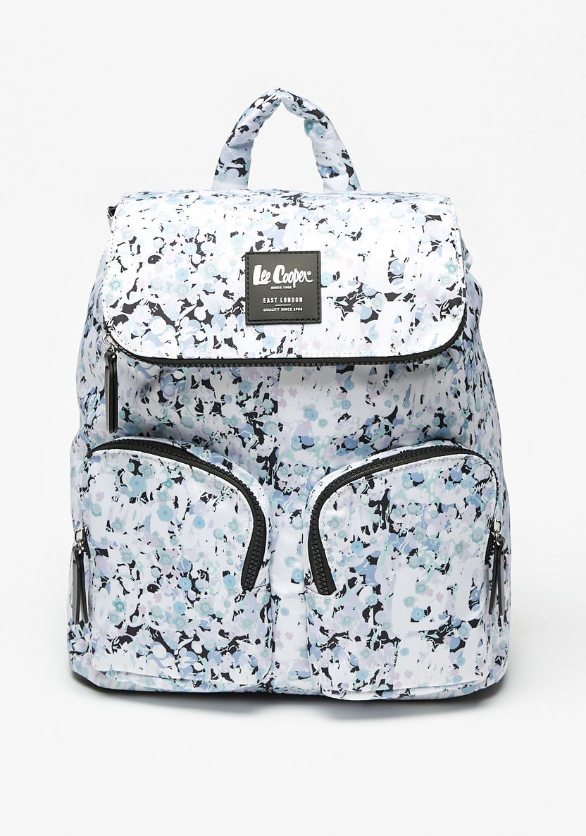 Lee Cooper All-Over Floral Print Backpack with Adjustable Straps-Women%27s Backpacks-image-0