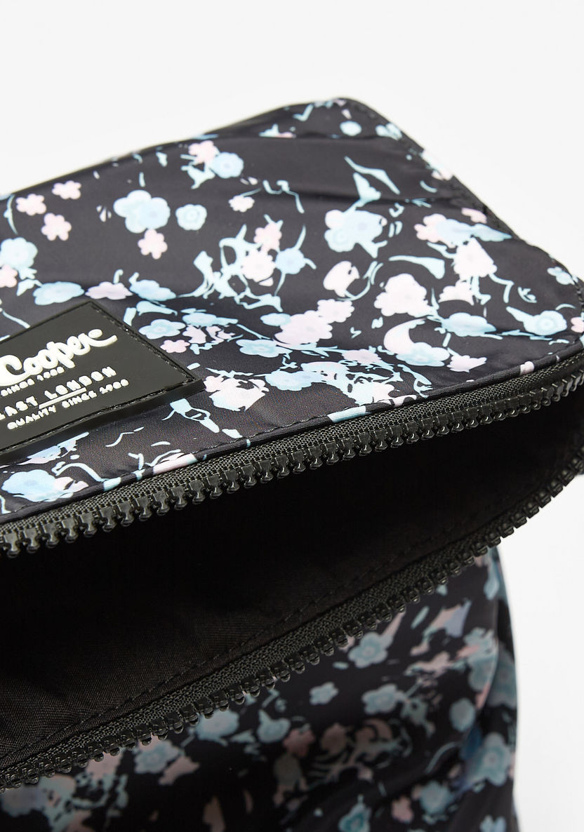 Lee Cooper All-Over Floral Print Backpack with Adjustable Straps-Women%27s Backpacks-image-4