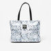 Lee Cooper Floral Print Shopper Bag with Detachable Strap-Women%27s Handbags-thumbnail-0