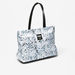 Lee Cooper Floral Print Shopper Bag with Detachable Strap-Women%27s Handbags-thumbnailMobile-1