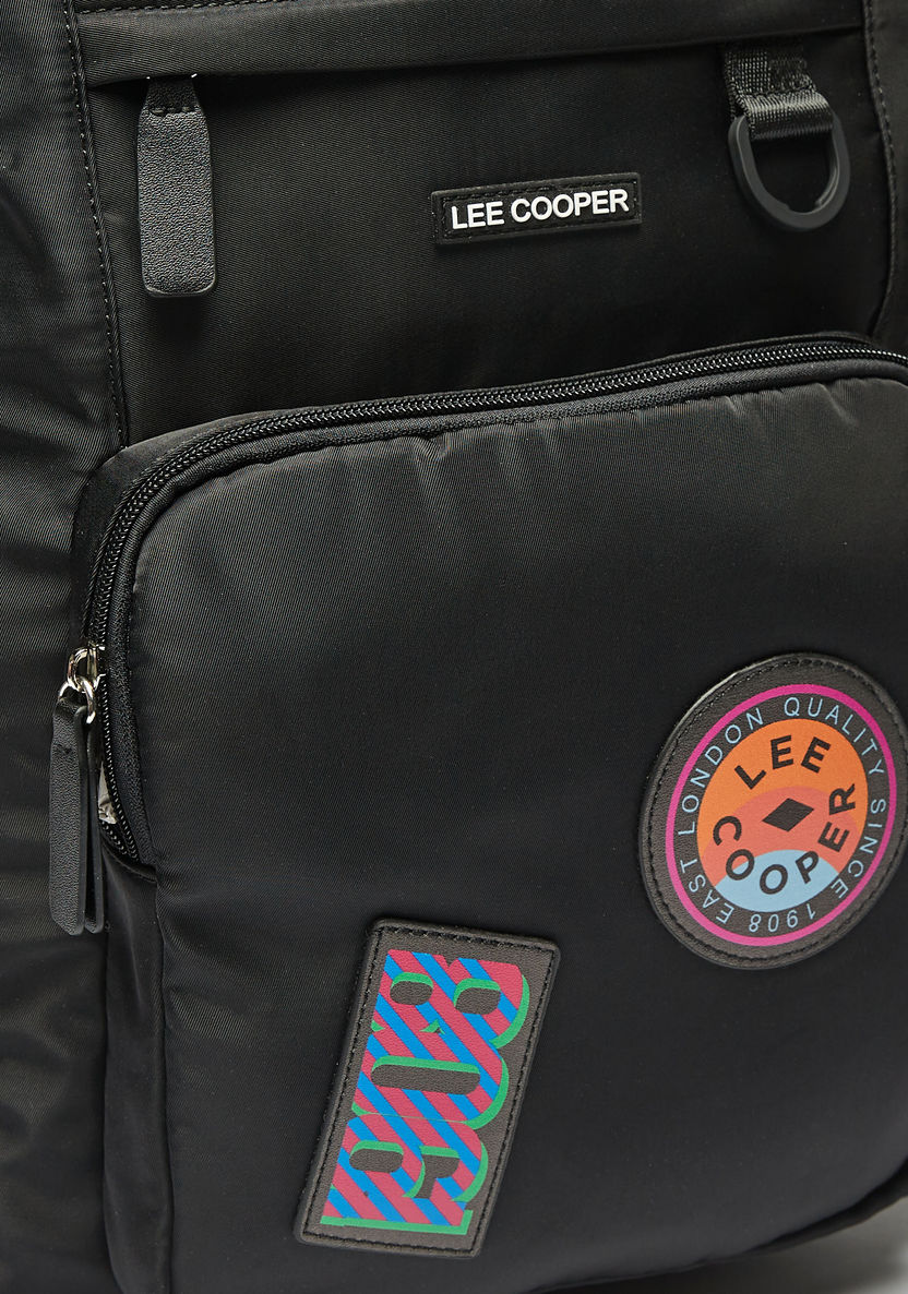 Lee Cooper Applique Detail Backpack with Adjustable Straps-Women%27s Backpacks-image-2