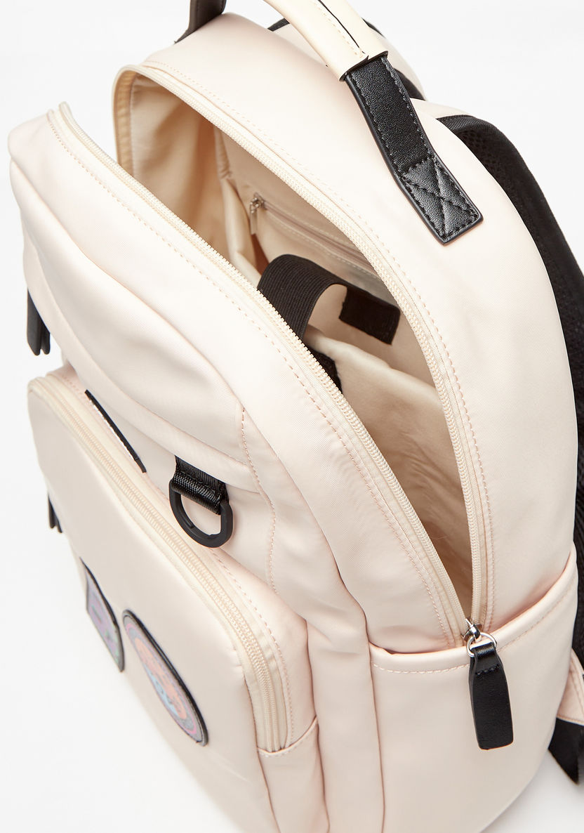Lee Cooper Applique Detail Backpack with Adjustable Straps-Women%27s Backpacks-image-3