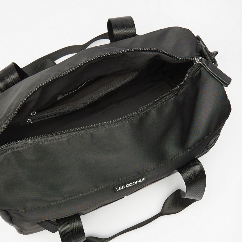 Lee Cooper Applique Detail Duffel Bag with Detachable Strap-Duffle Bags-image-3