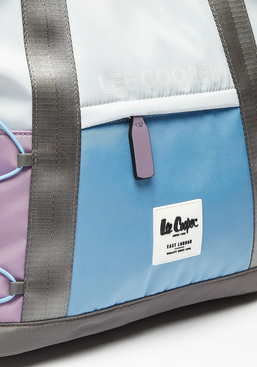 Lee Cooper Colourblock Tote Bag with Double Handle and Zip Closure-Women%27s Handbags-image-3