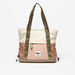 Lee Cooper Colourblock Tote Bag with Double Handle and Zip Closure-Women%27s Handbags-thumbnail-0