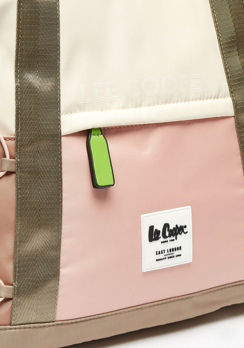 Lee Cooper Colourblock Tote Bag with Double Handle and Zip Closure-Women%27s Handbags-image-2