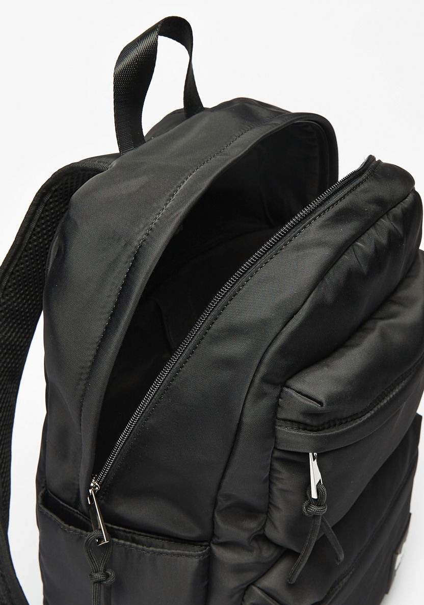 Lee Cooper Solid Backpack with Adjustable Straps-Women%27s Backpacks-image-5