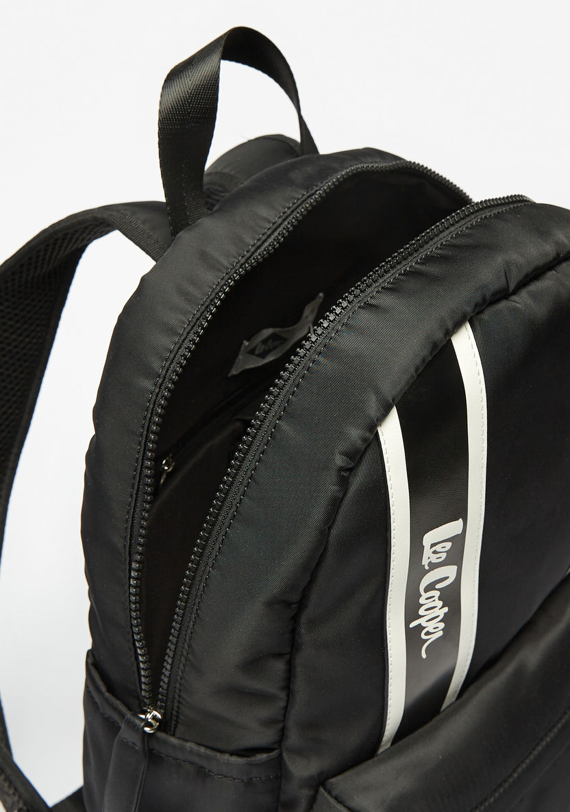 Lee Cooper Striped Backpack with Adjustable Straps-Women%27s Backpacks-image-3