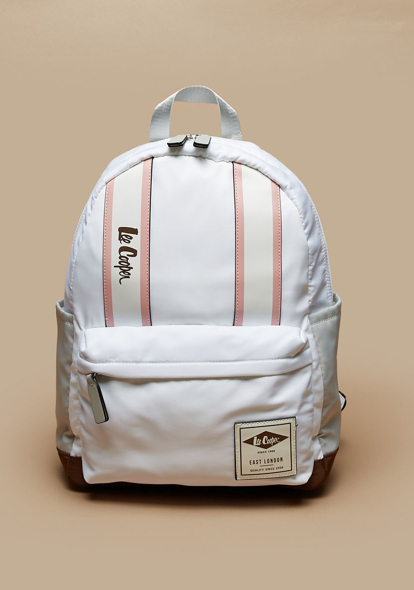 Lee Cooper Striped Backpack with Adjustable Straps-Women%27s Backpacks-image-0