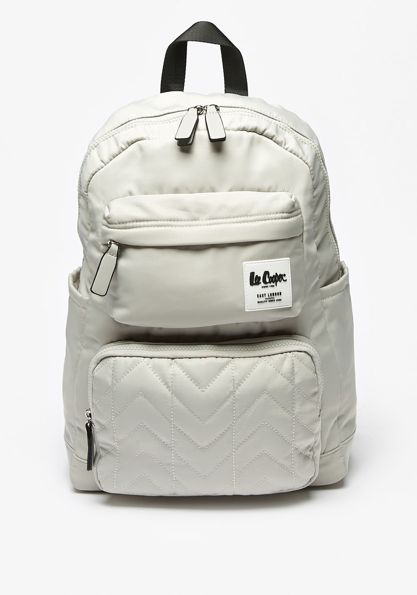 Lee Cooper Quilted Backpack with Adjustable Shoulder Straps-Women%27s Backpacks-image-0
